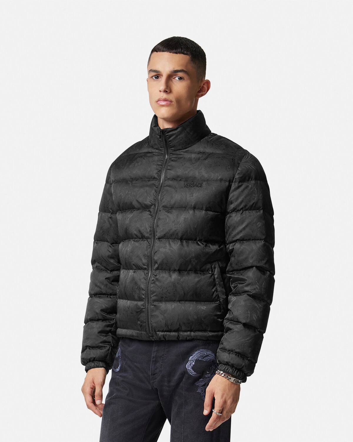 VERSACE Barocco Light Puffer Jacket REVERSIBLE