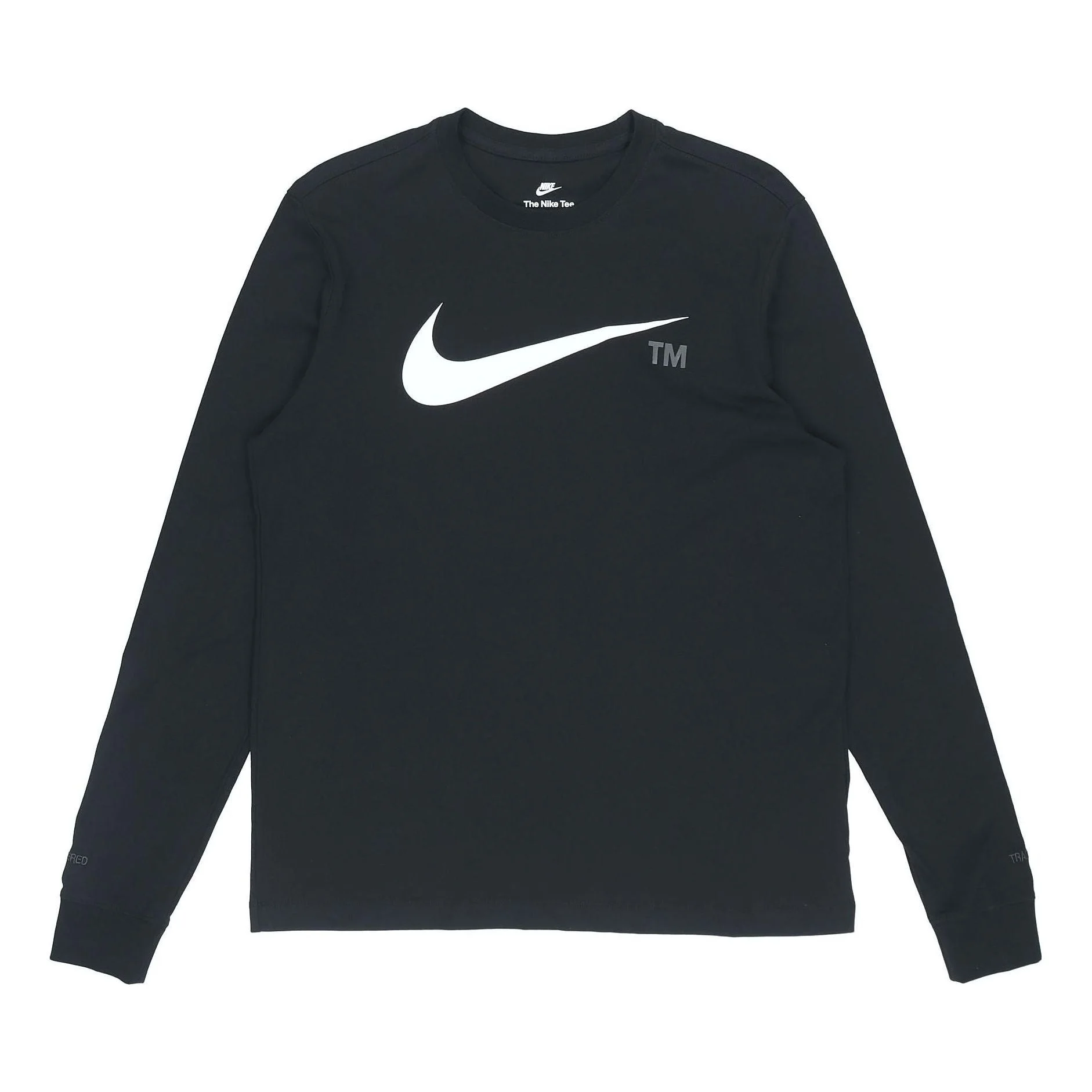Men's Nike Large Logo Printing Sports Round Neck Pullover Black DD3375-010 - 1