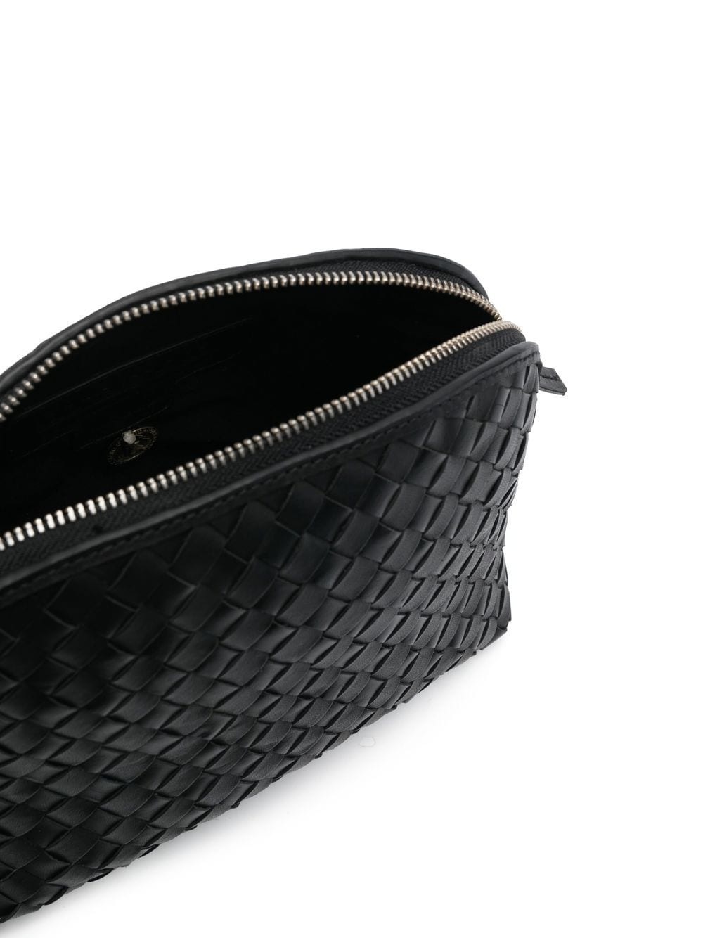 woven leather shoulder bag - 5