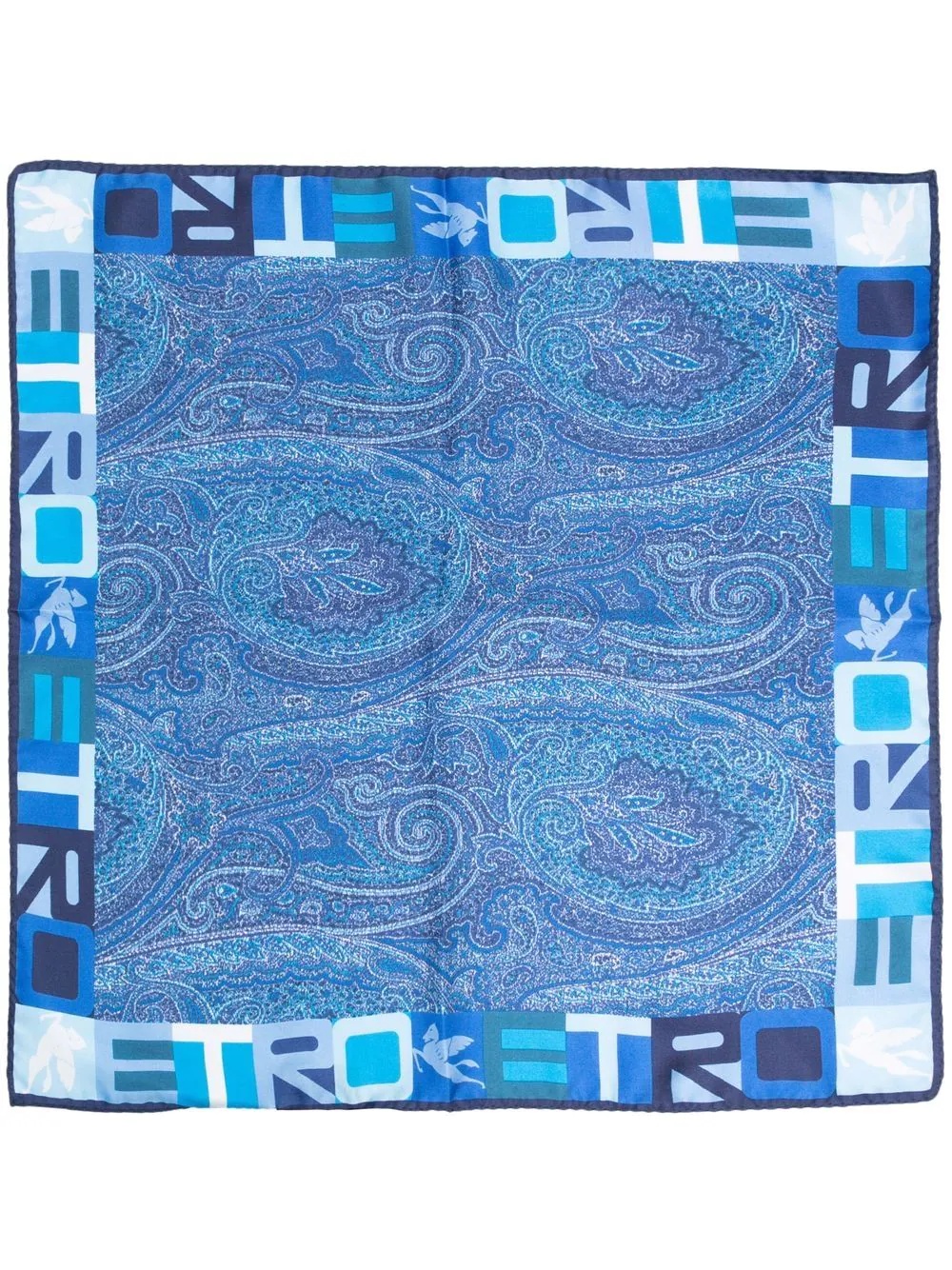 logo-print edge scarf - 2