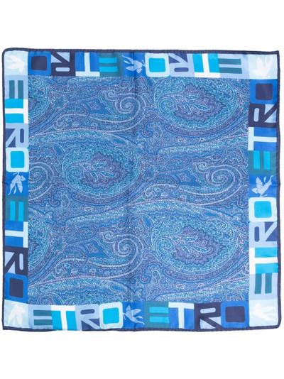 Etro logo-print edge scarf outlook