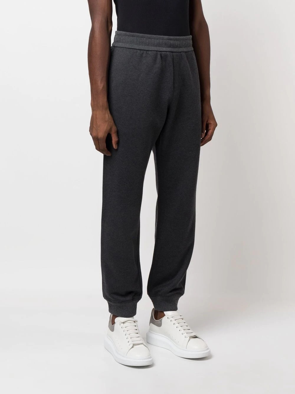 cotton-cashmere blend track pants - 3