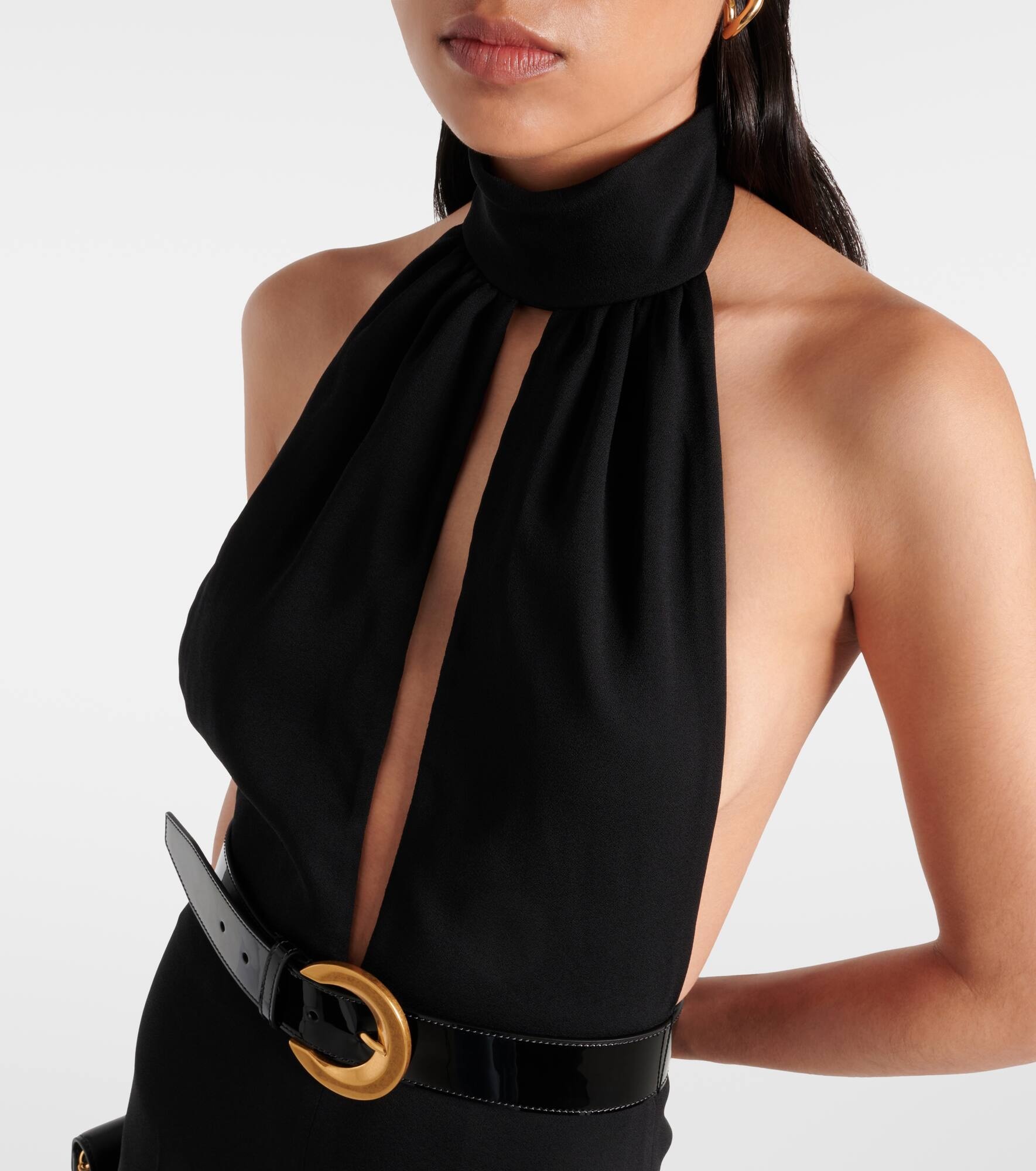 Halterneck sable jumpsuit - 4