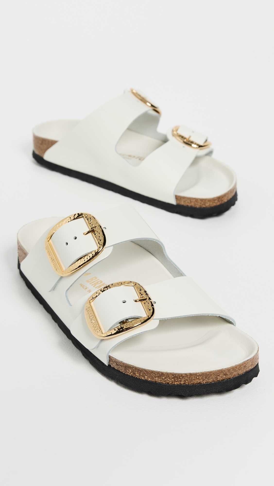 Arizona Big Buckle High Shine Hammered Sandals - 4
