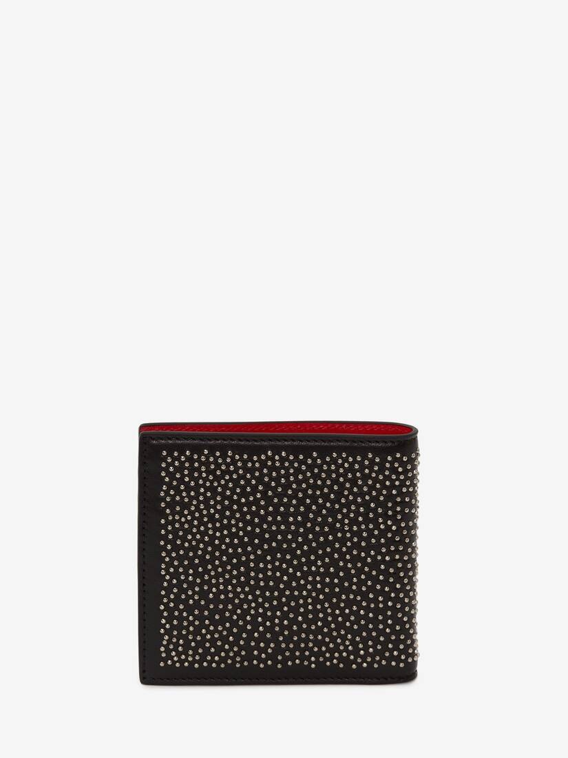 Studded Billfold Wallet in Black - 3