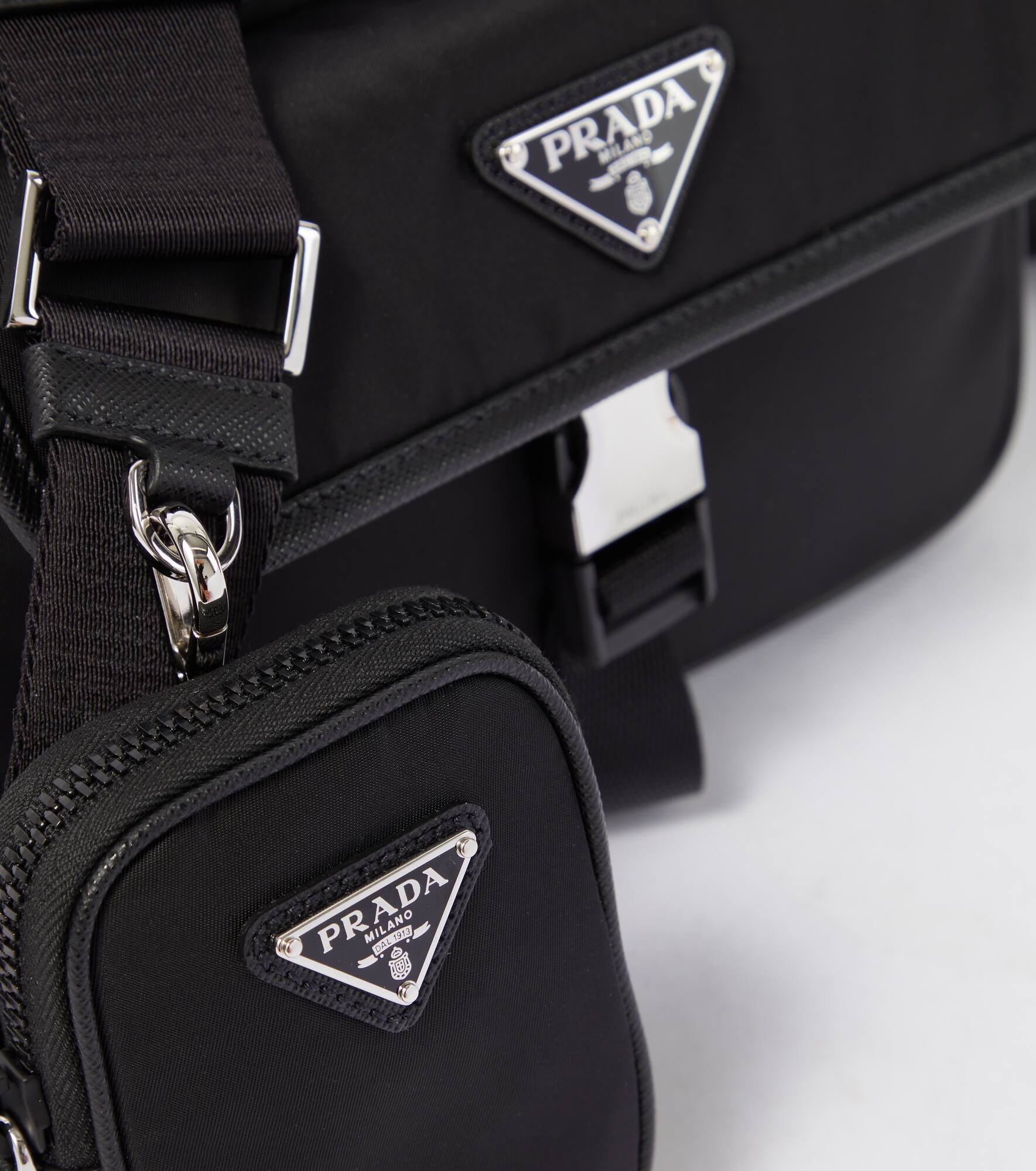 Re-Nylon leather-trimmed shoulder bag - 6
