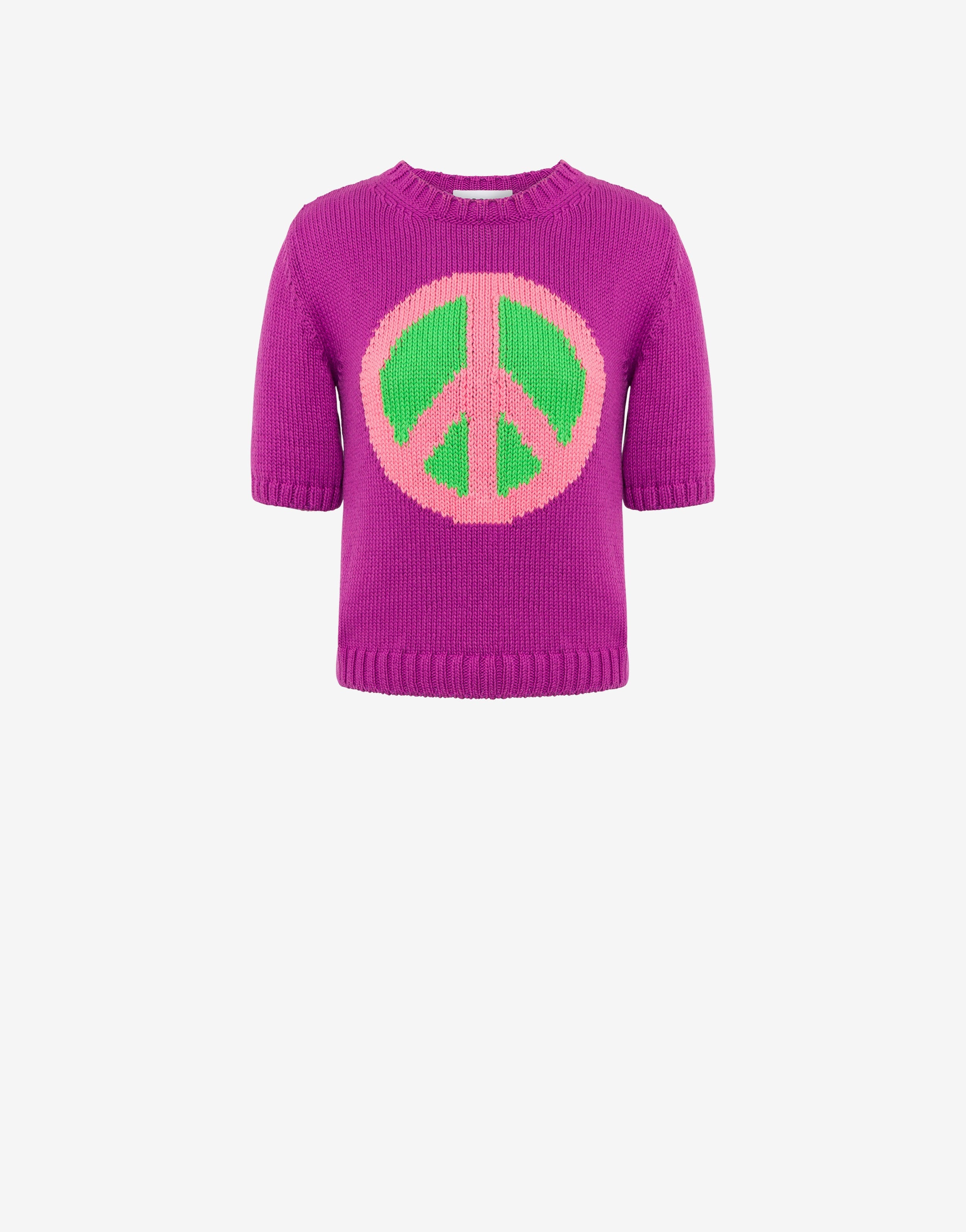 PEACE SYMBOL KNIT TOP - 1