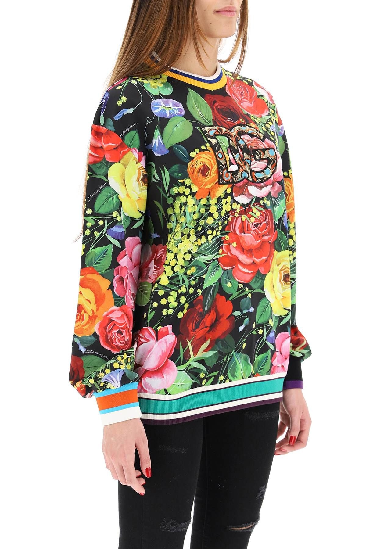 BOUQUET PRINT TECHNICAL JERSEY SWEATSHIRT - 3