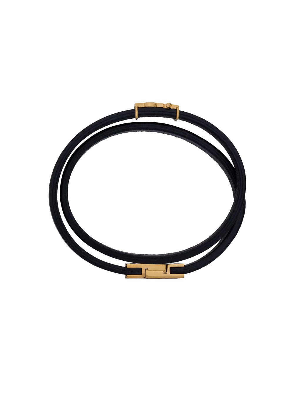 Saint Laurent Women Ysl Thin Double Wrap Bracelet - 3