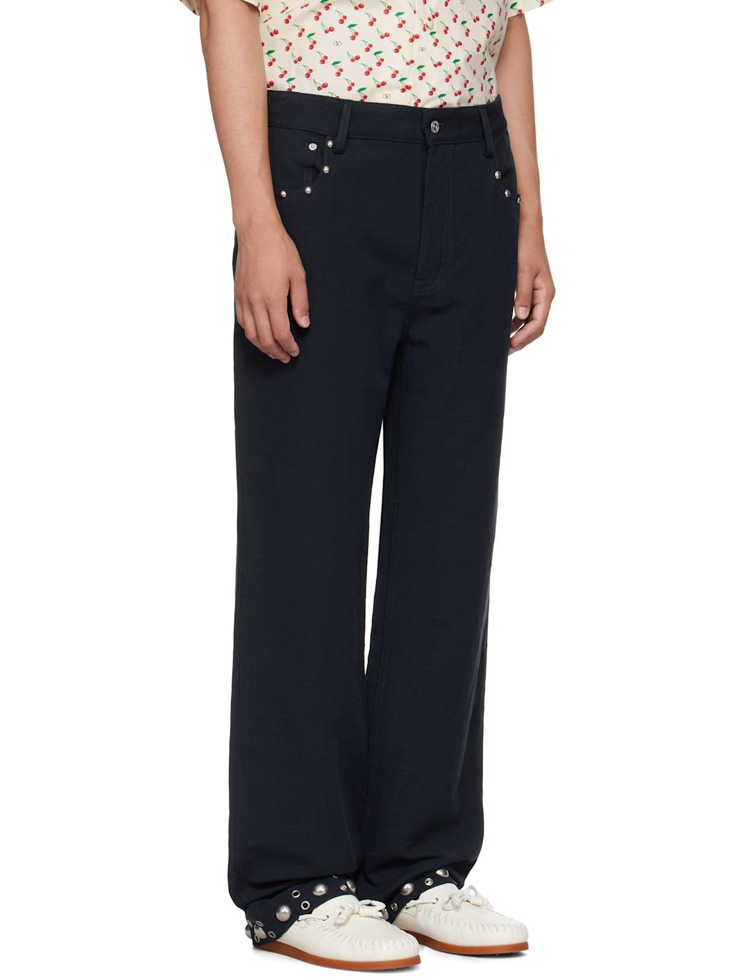 Black Studded Trousers - 2