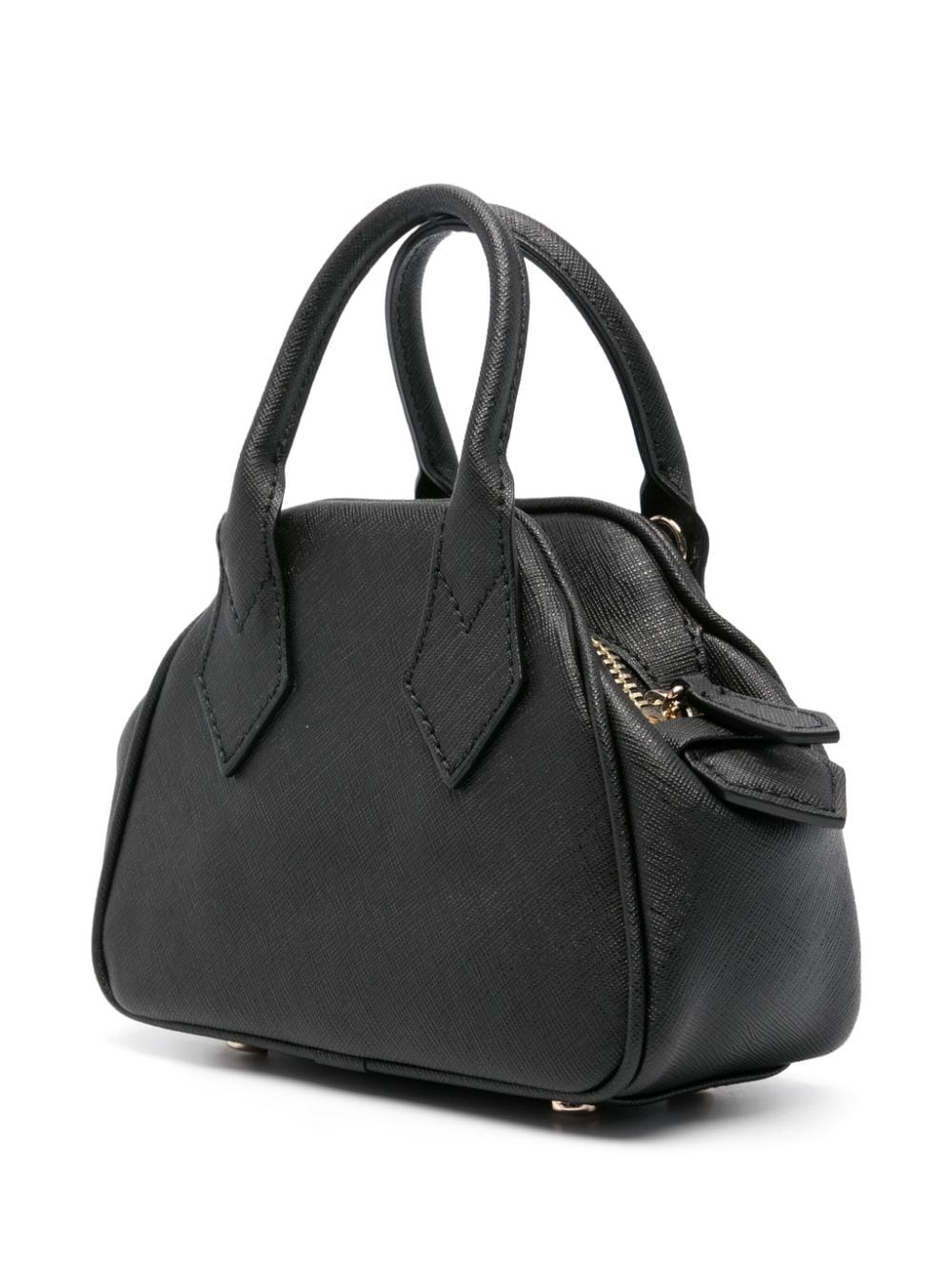 Orb-plaque leather tote bag - 3