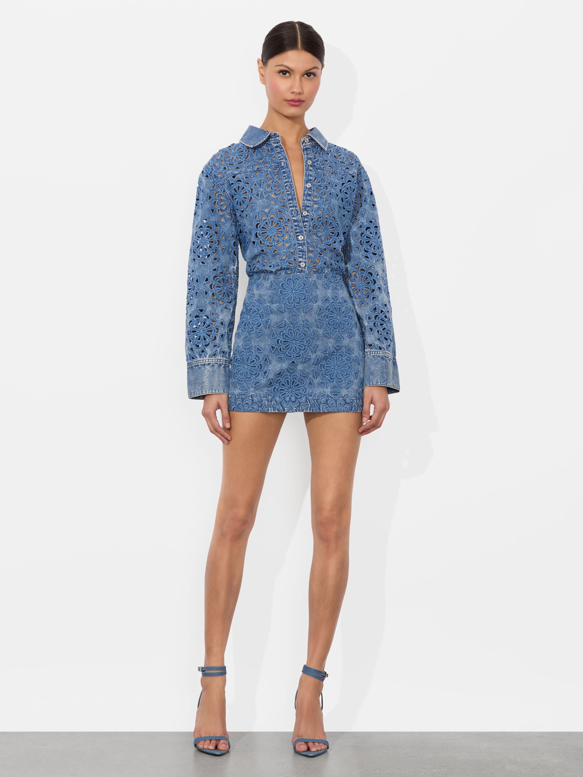 RUBI DENIM MICRO SKIRT - 3