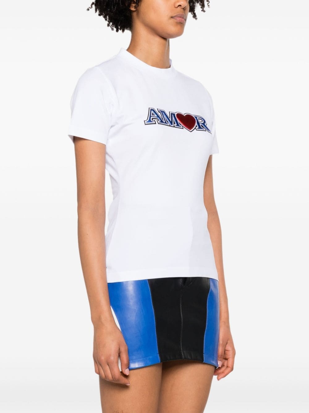 slogan-appliquÃ© cotton T-shirt - 3