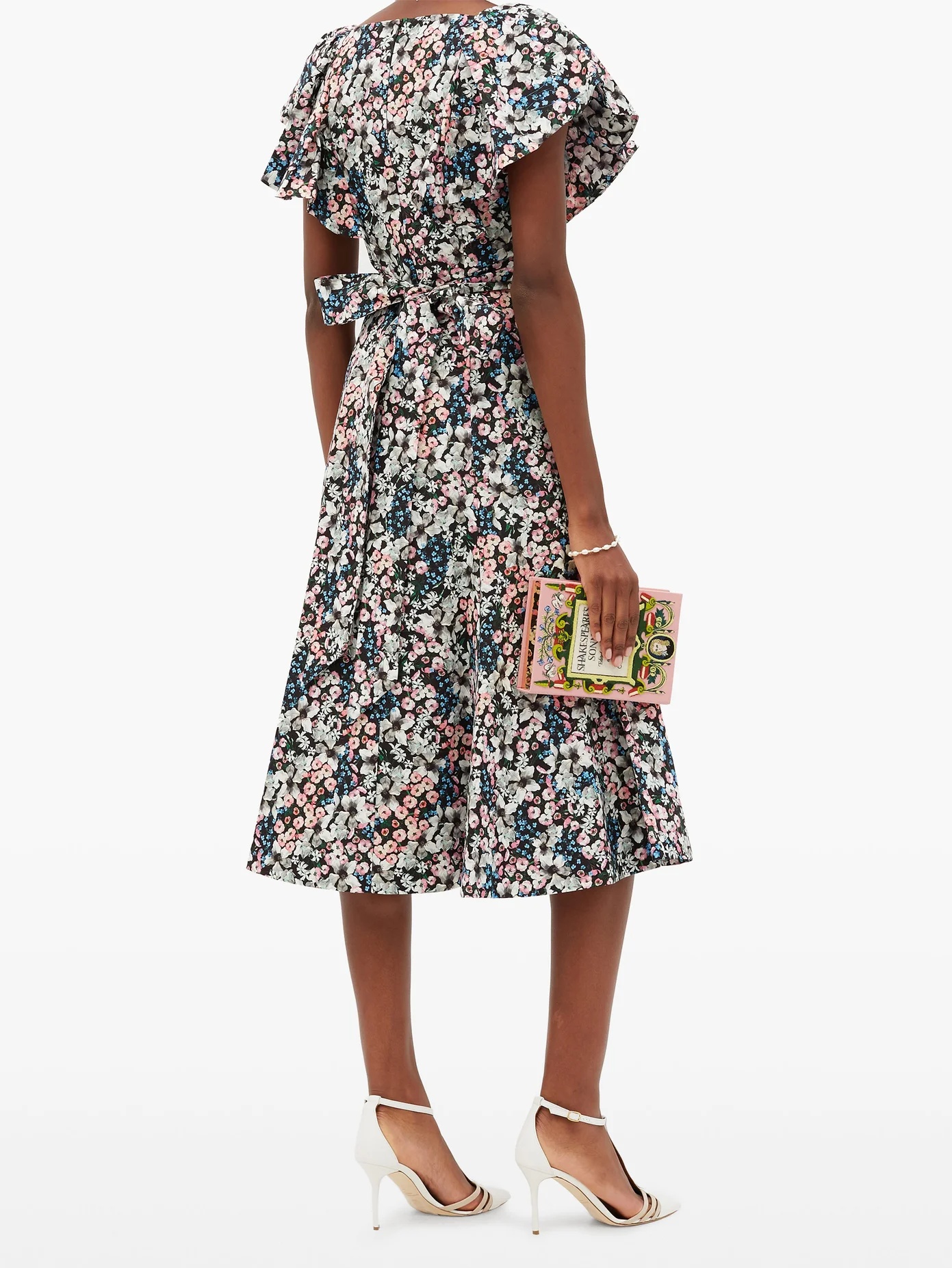 Maudie Meadow Park-print cotton midi dress - 2