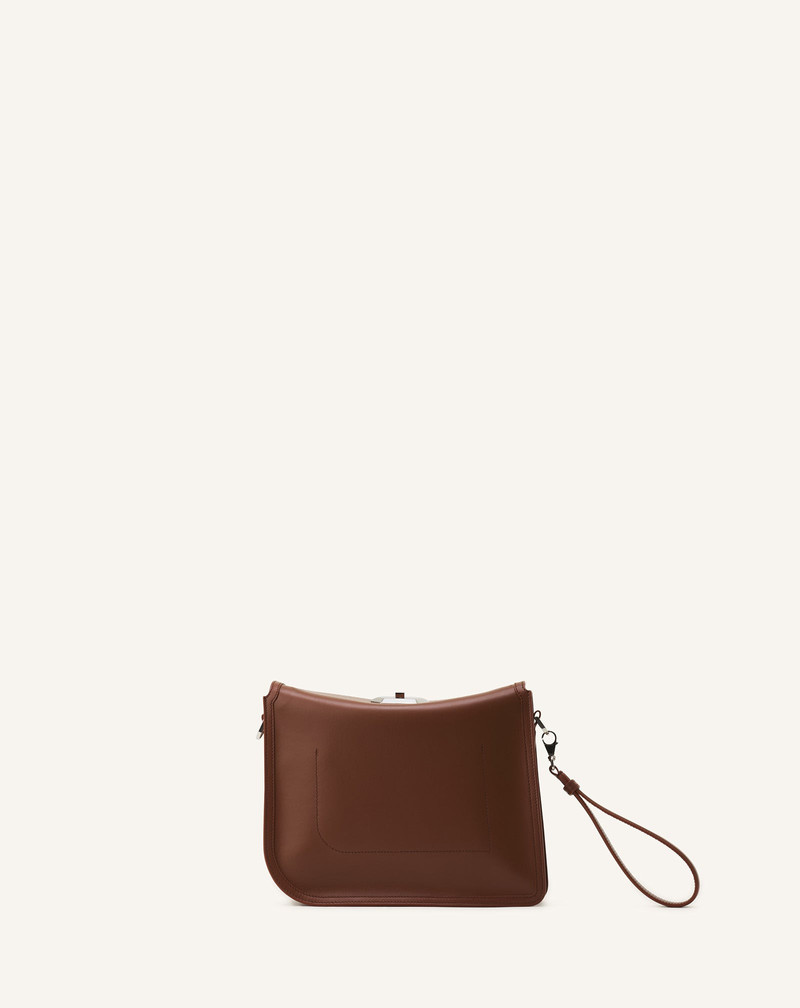 COMPAGNON ASYMMETRICAL LEATHER CLUTCH BAG 3