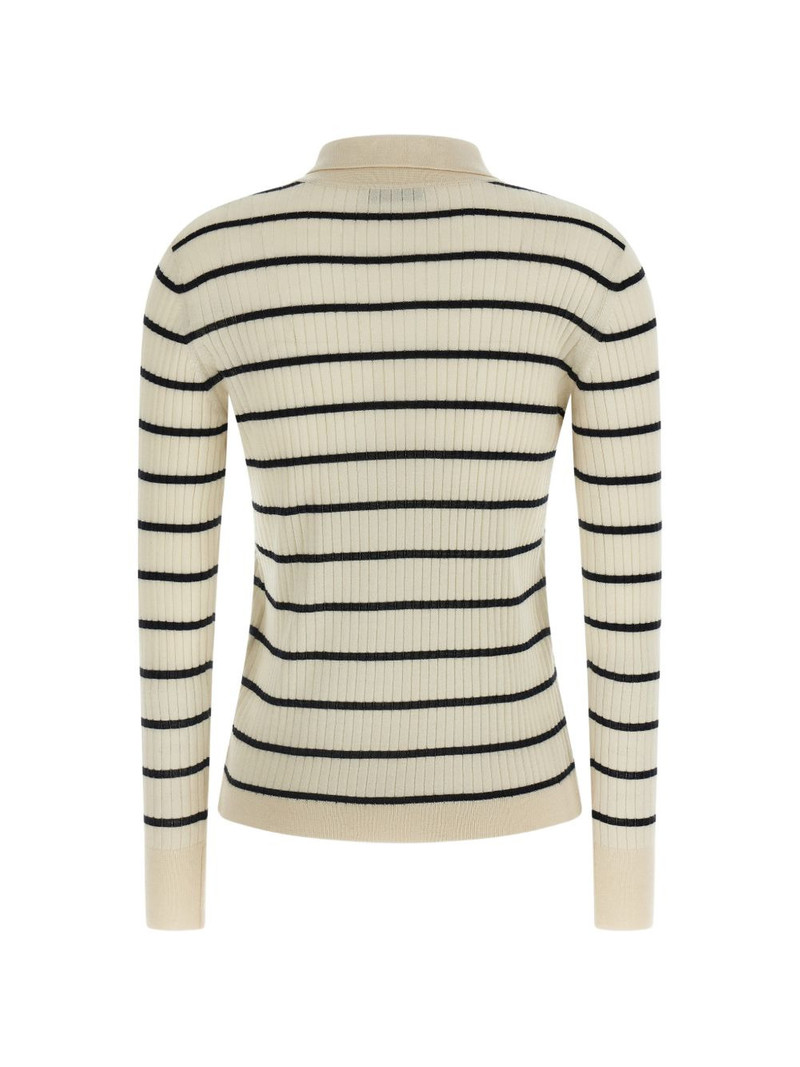 Max Mara Gitano striped ribbed polo top outlook