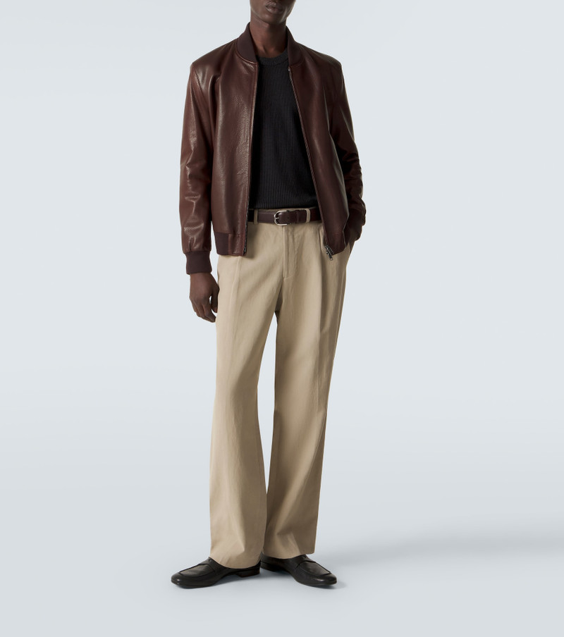 Brioni Ribbed-knit cotton, linen, and silk tank top outlook