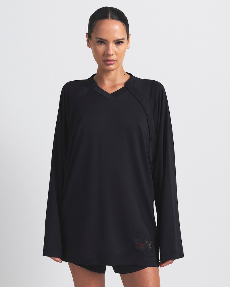 NikeSKIMS Airy Women's Oversized V-Neck Long-Sleeve Top 1
