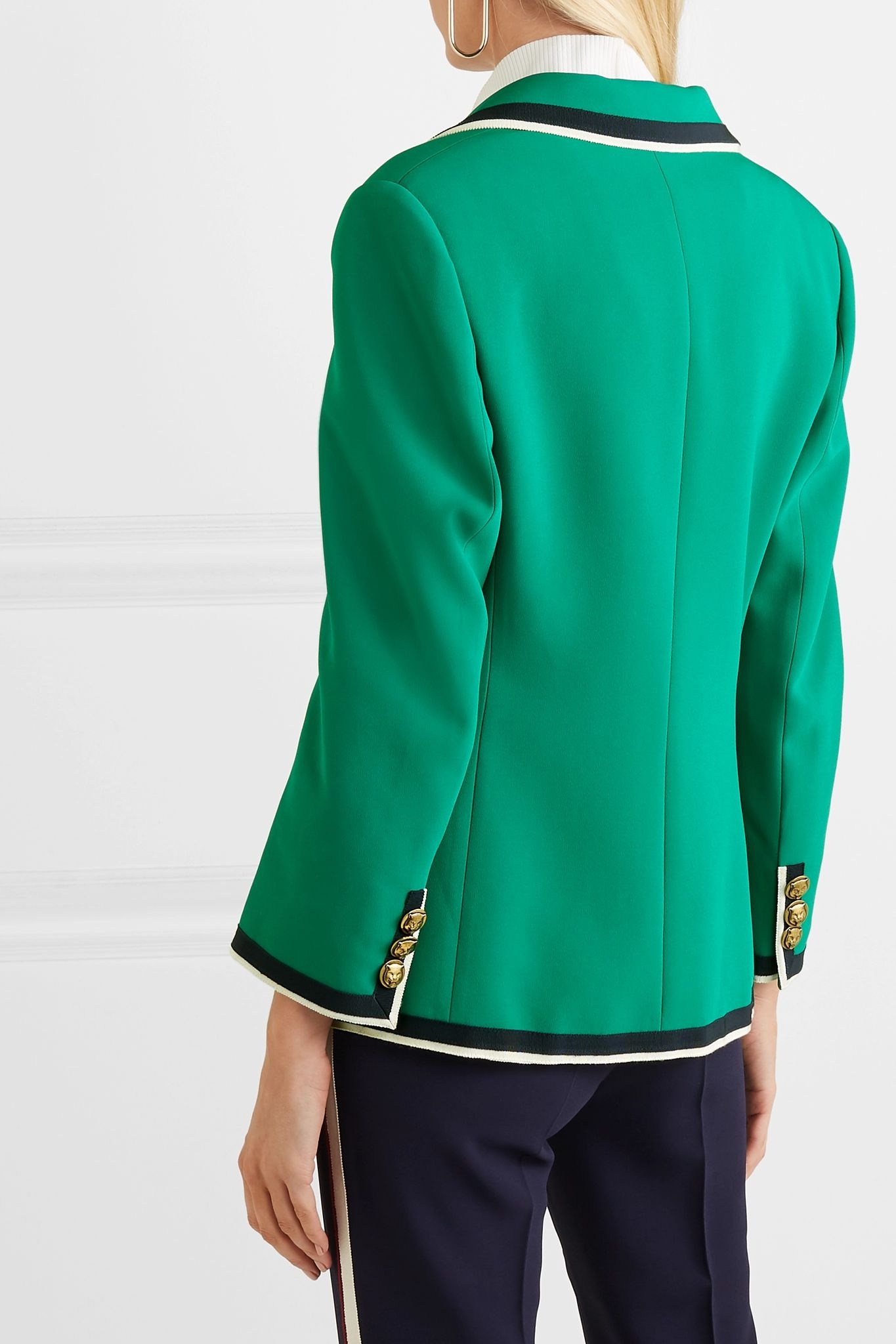 Grosgrain-trimmed cady blazer - 4