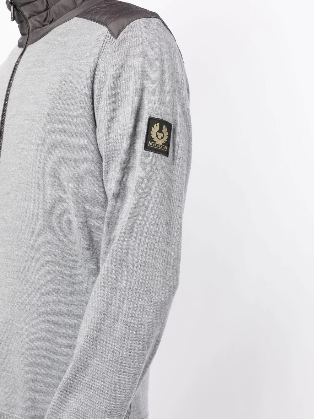 logo-patch zipped knitted jumper - 5