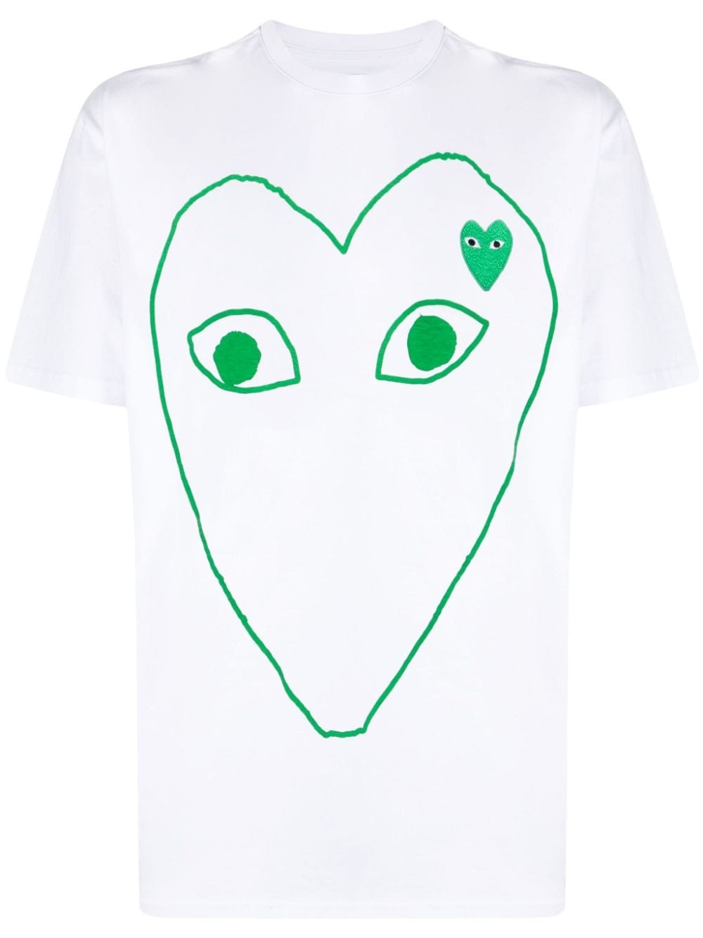 heart-printed T-shirt - 1