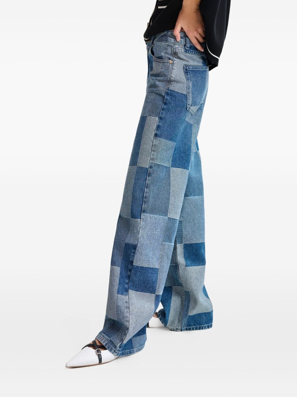 patchwork jeans - 5