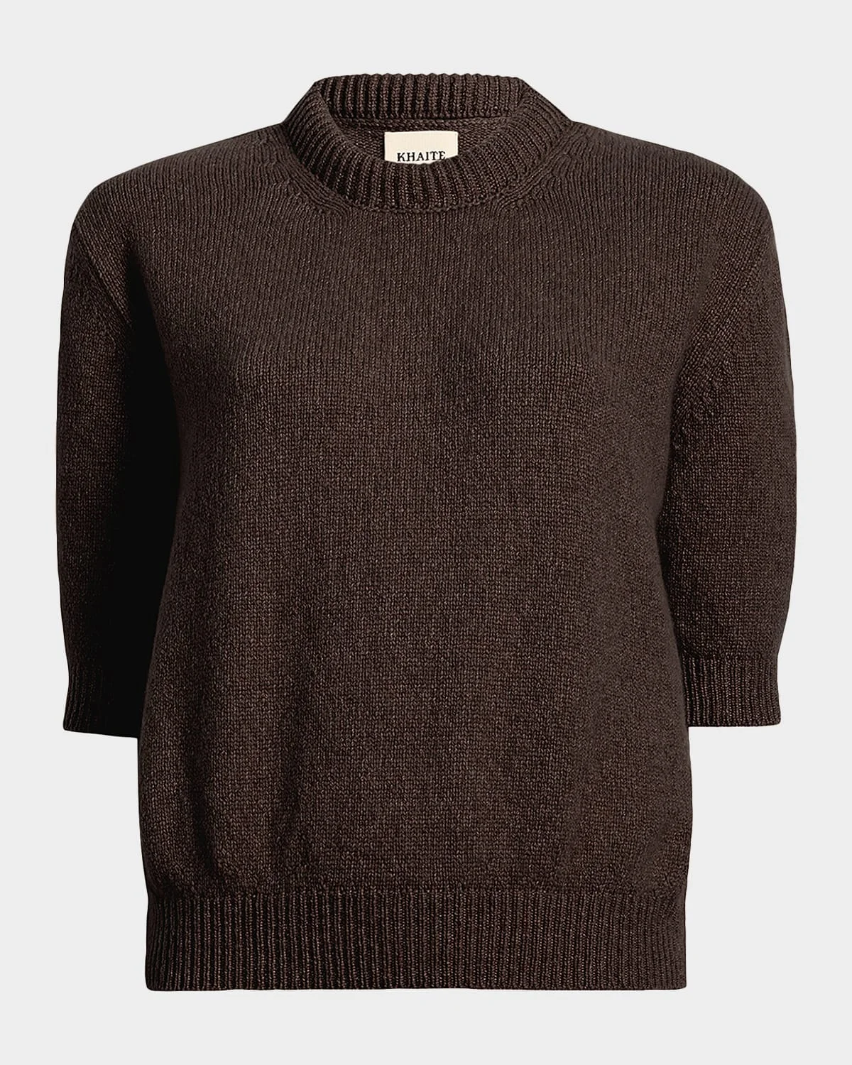 Davin Short-Sleeve Cashmere Sweater - 1
