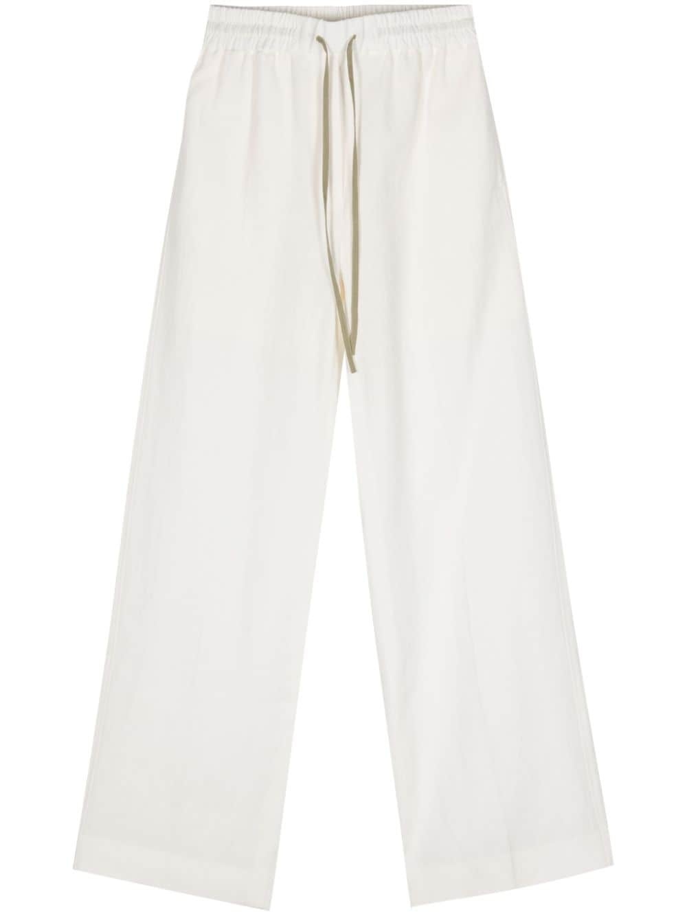 Linen wide-leg trousers - 1