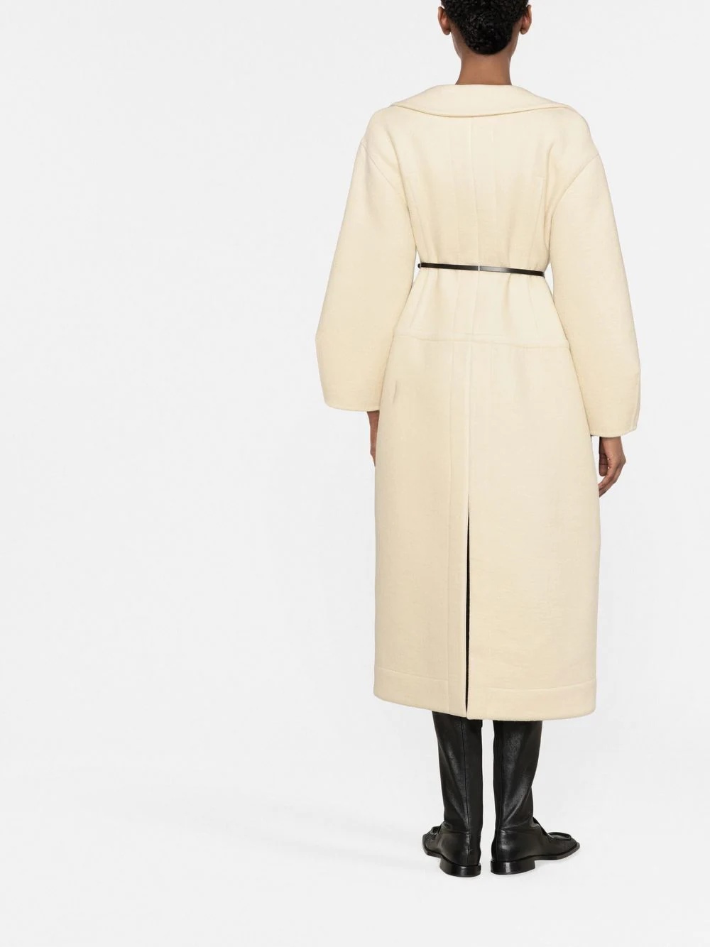 belted wool coat - 4