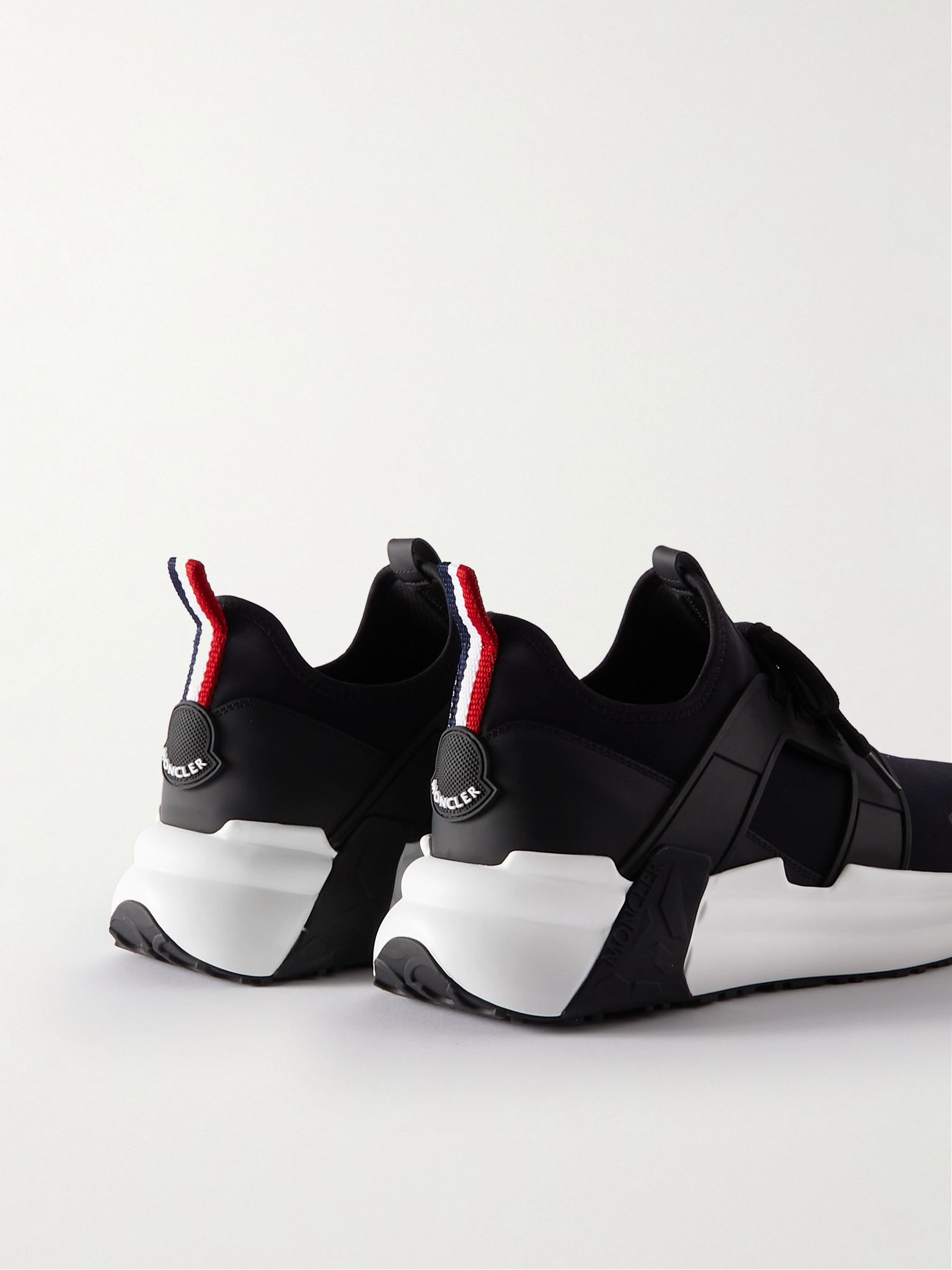 Lunarove Rubber and Leather-Trimmed Neoprene Sneakers Black - 5
