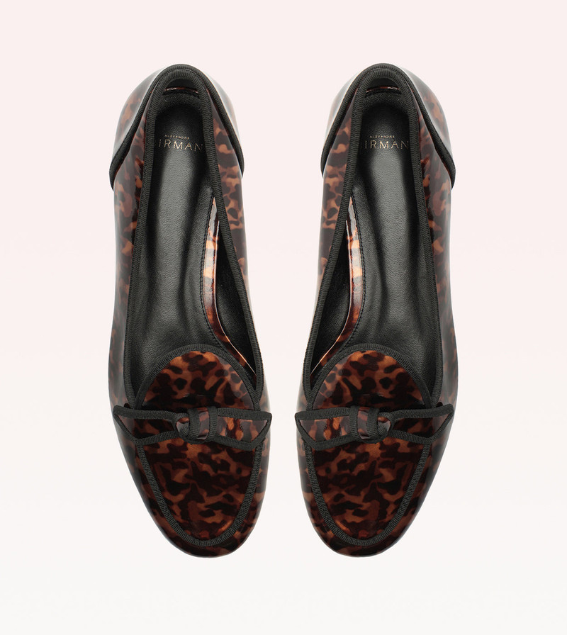 ALEXANDRE BIRMAN GROSGRAIN TORTOISE LOAFER NUT outlook