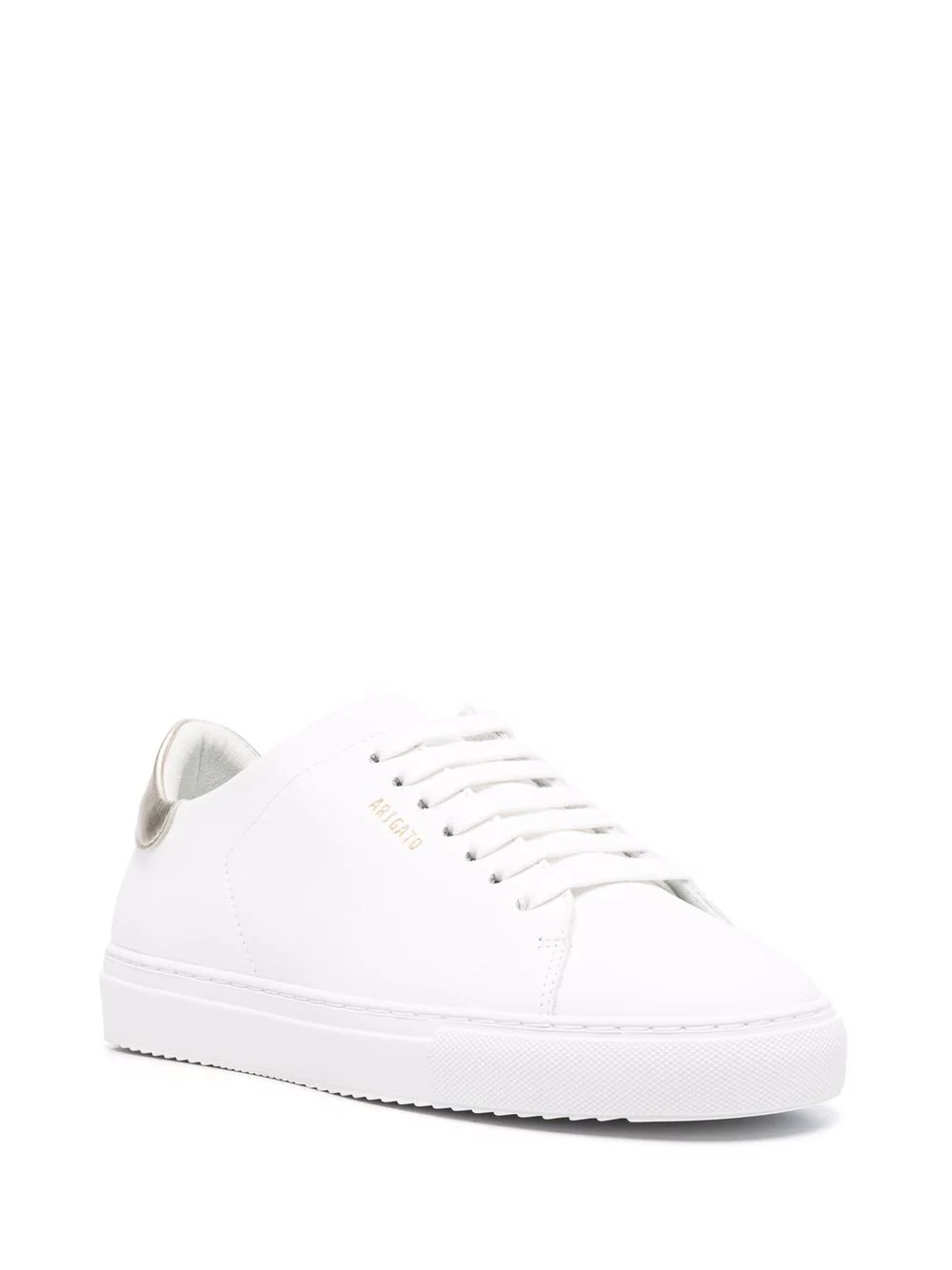 low-top leather trainers - 2