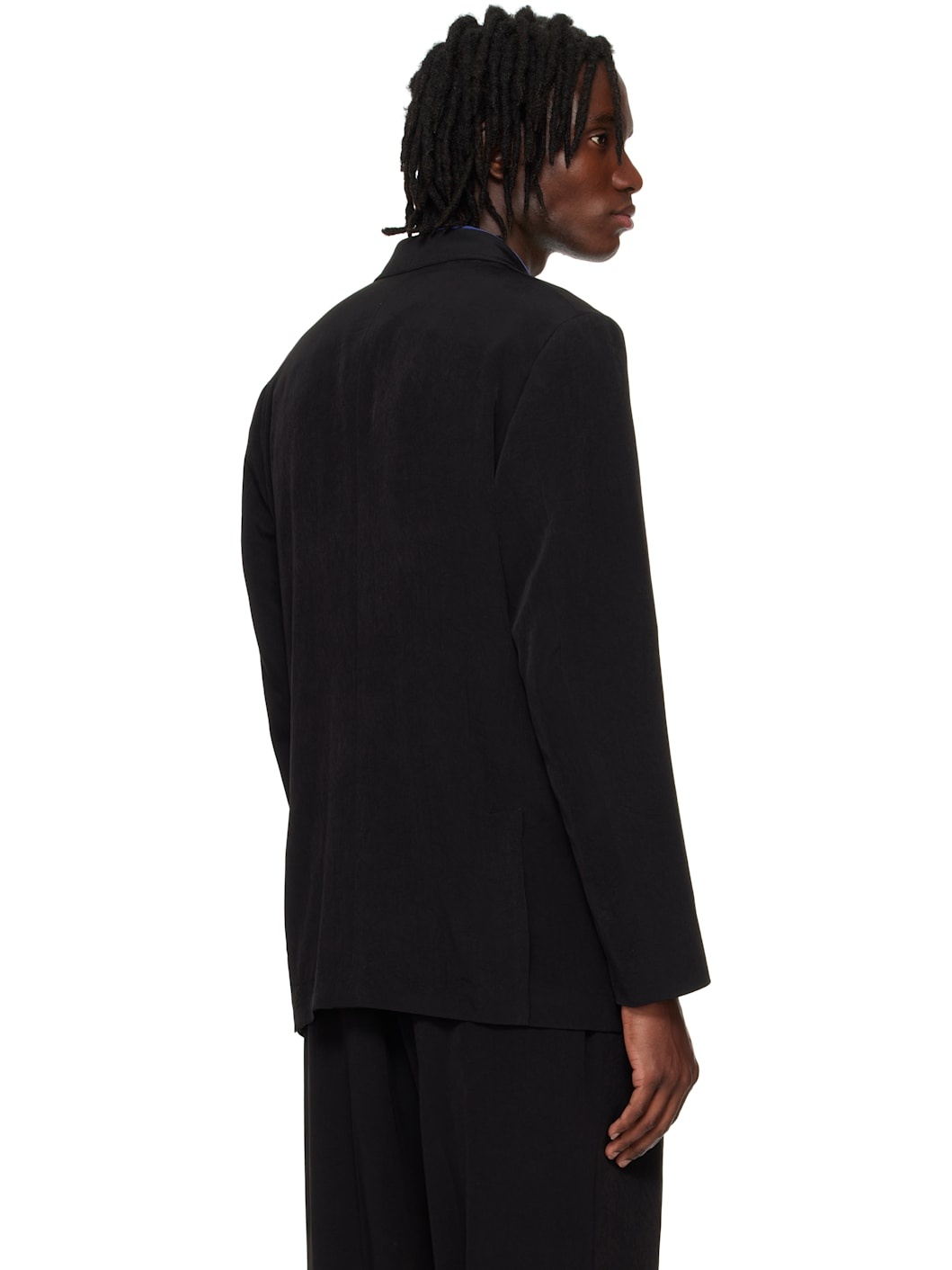 Black Double Breasted Blazer - 3