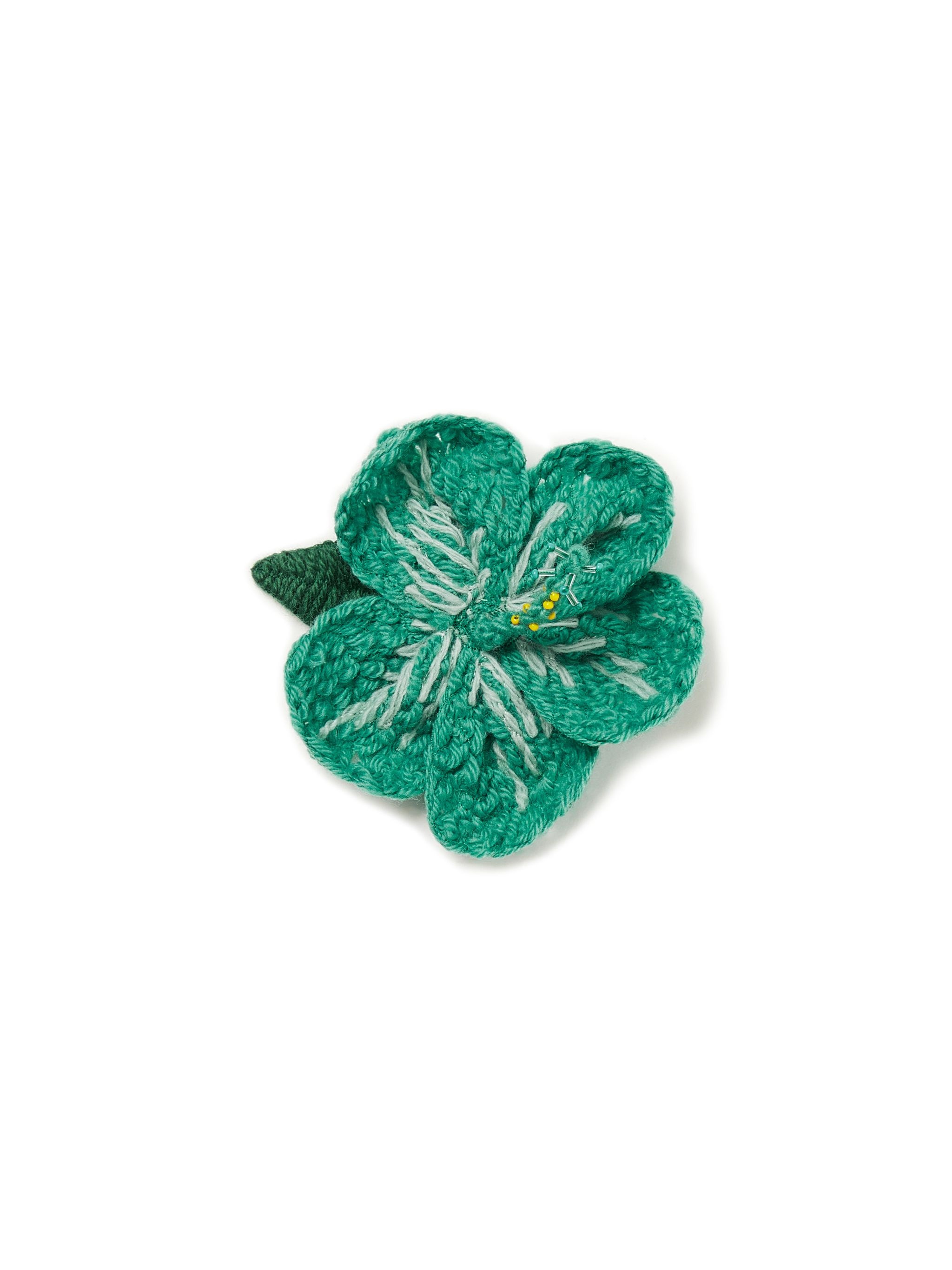 Hibiscus Embroidered Brooch - 1
