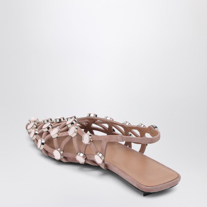 The Attico Mud Coloured Grid Ballerina Women - 2