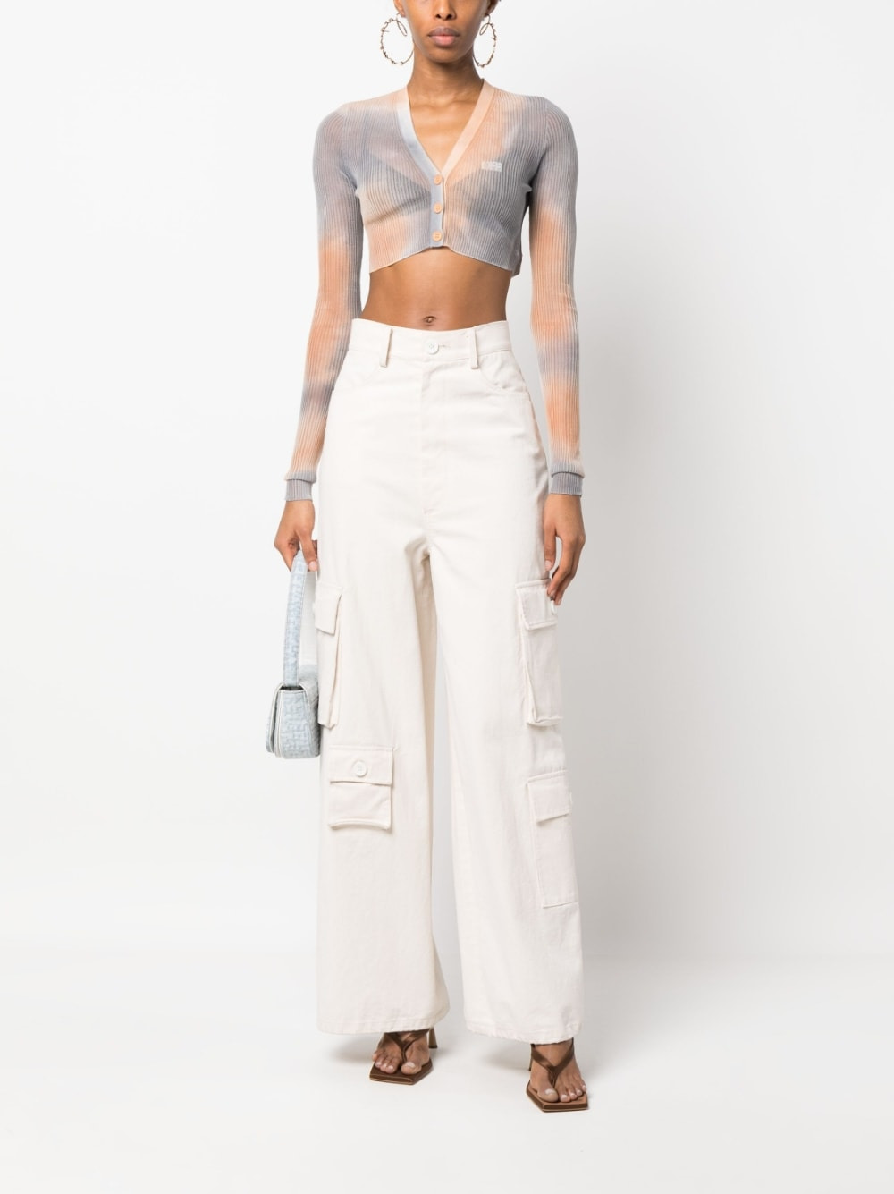 Off White Women Printed Cardigan - 2