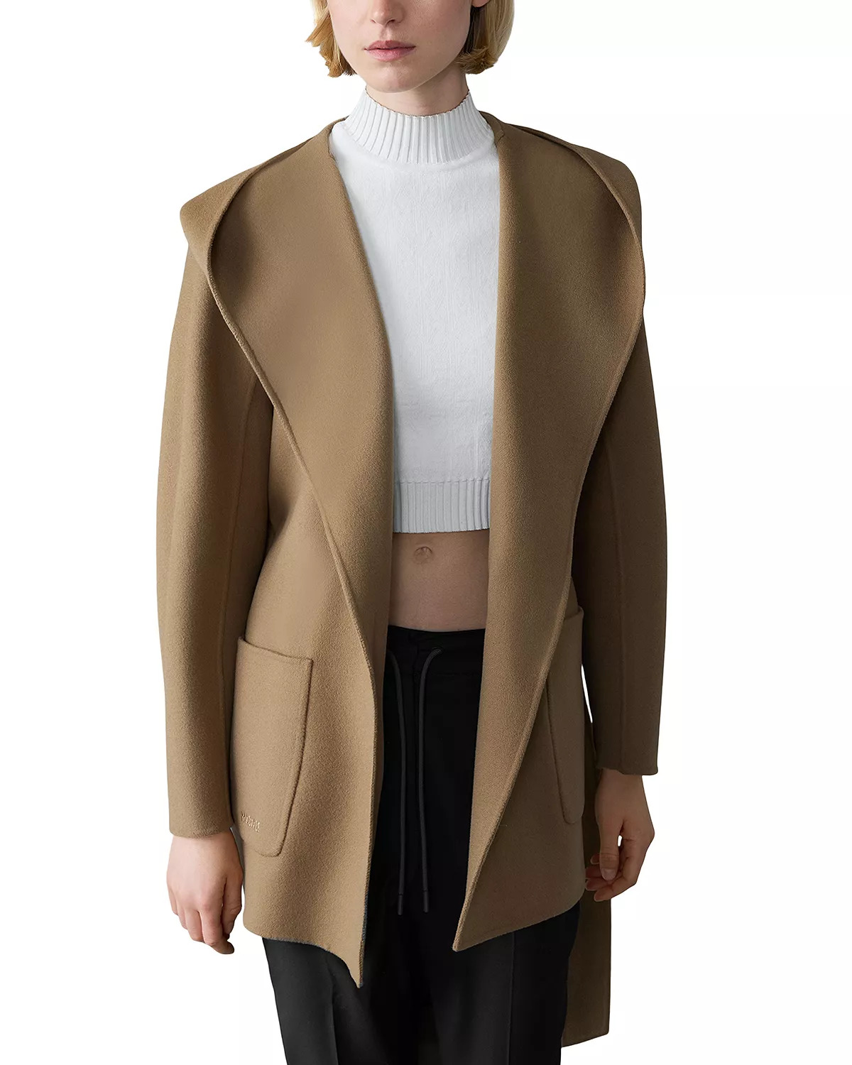 Wool Belted Midi Coat - 8