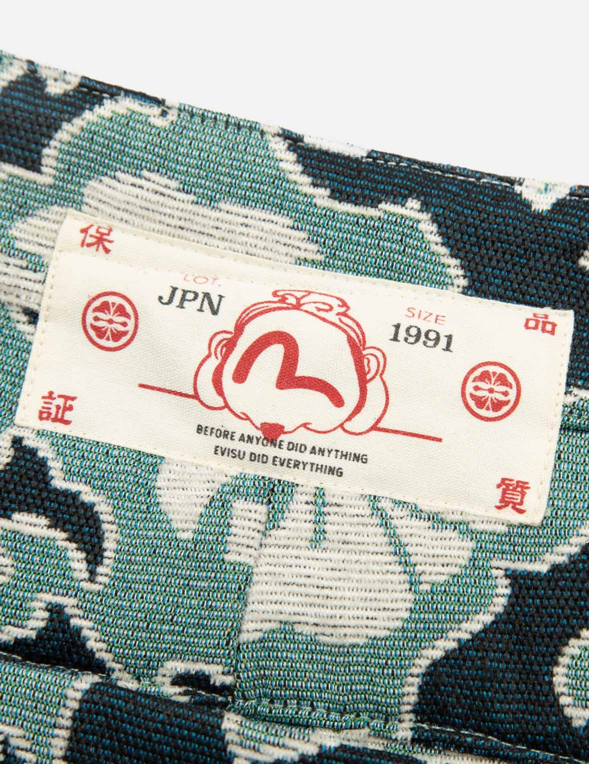 Allover Kamon and Logo Jacquard Wide Leg Tapestry Cargo Pants - 8