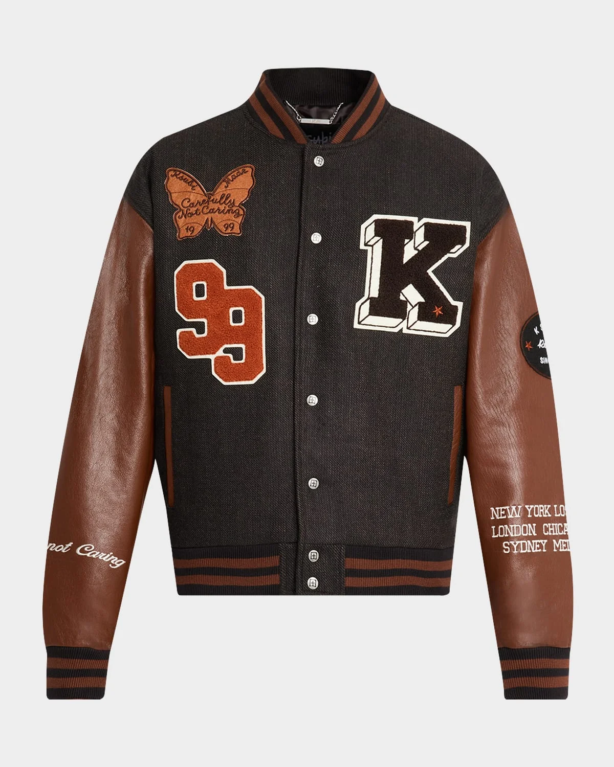 Men's Patched Varsity Jacket - 1