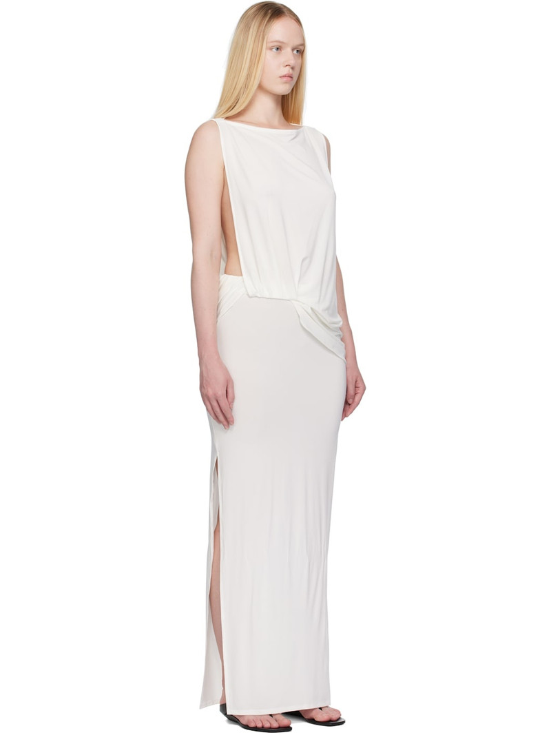 White La Croisière 'The Peplo' Maxi Dress 2