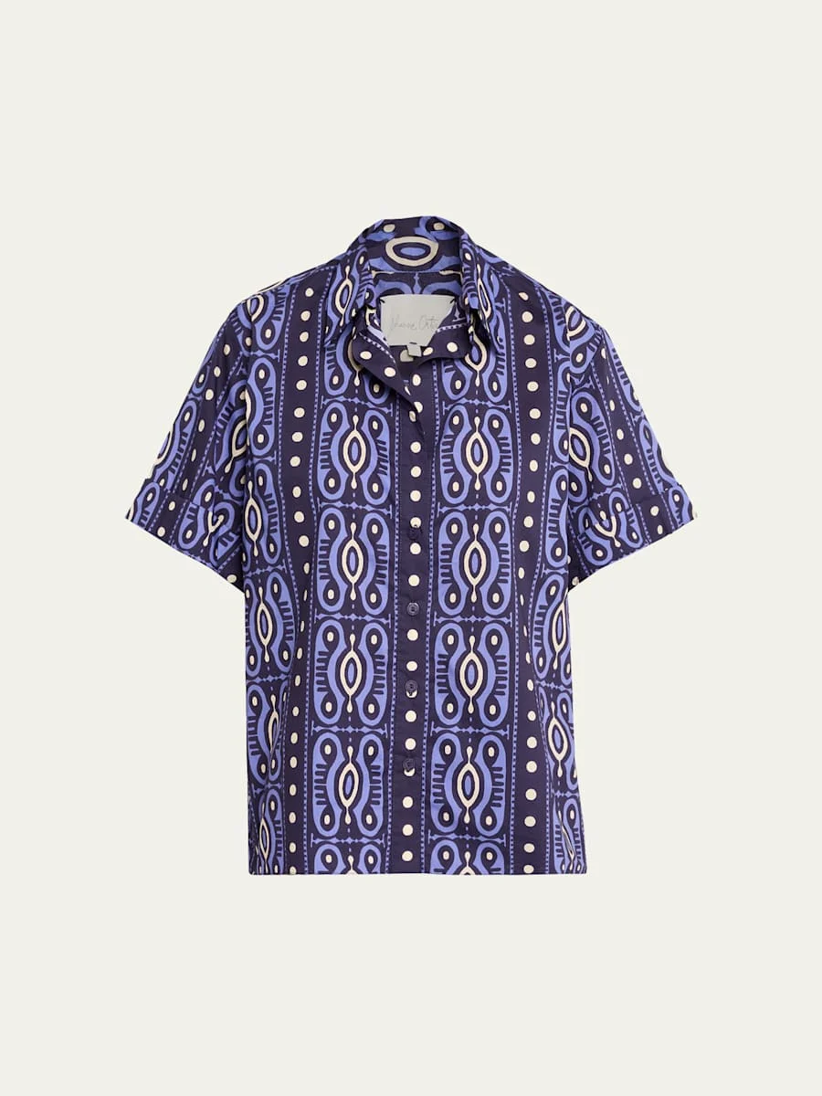 Salty Promises Short-Sleeve Button-Down Shirt - 1