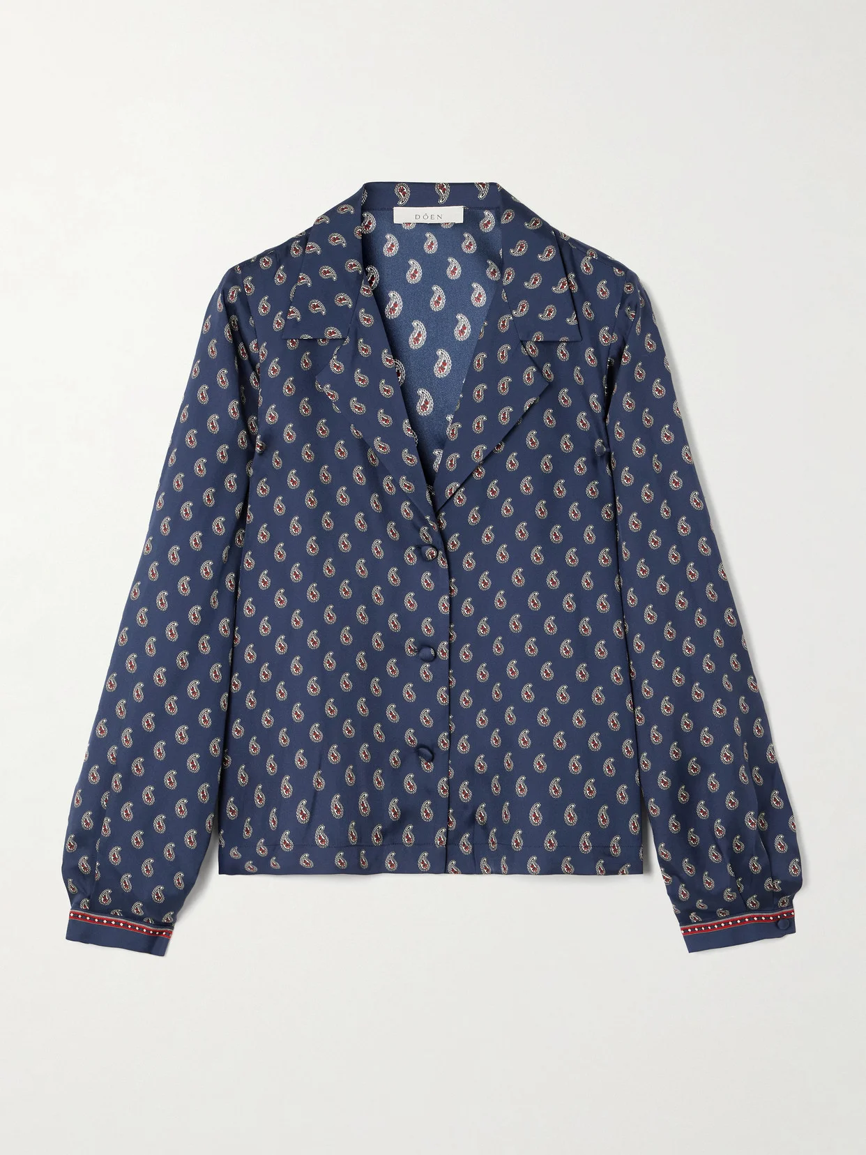 Elene Paisley-print Silk-satin Blouse - 1