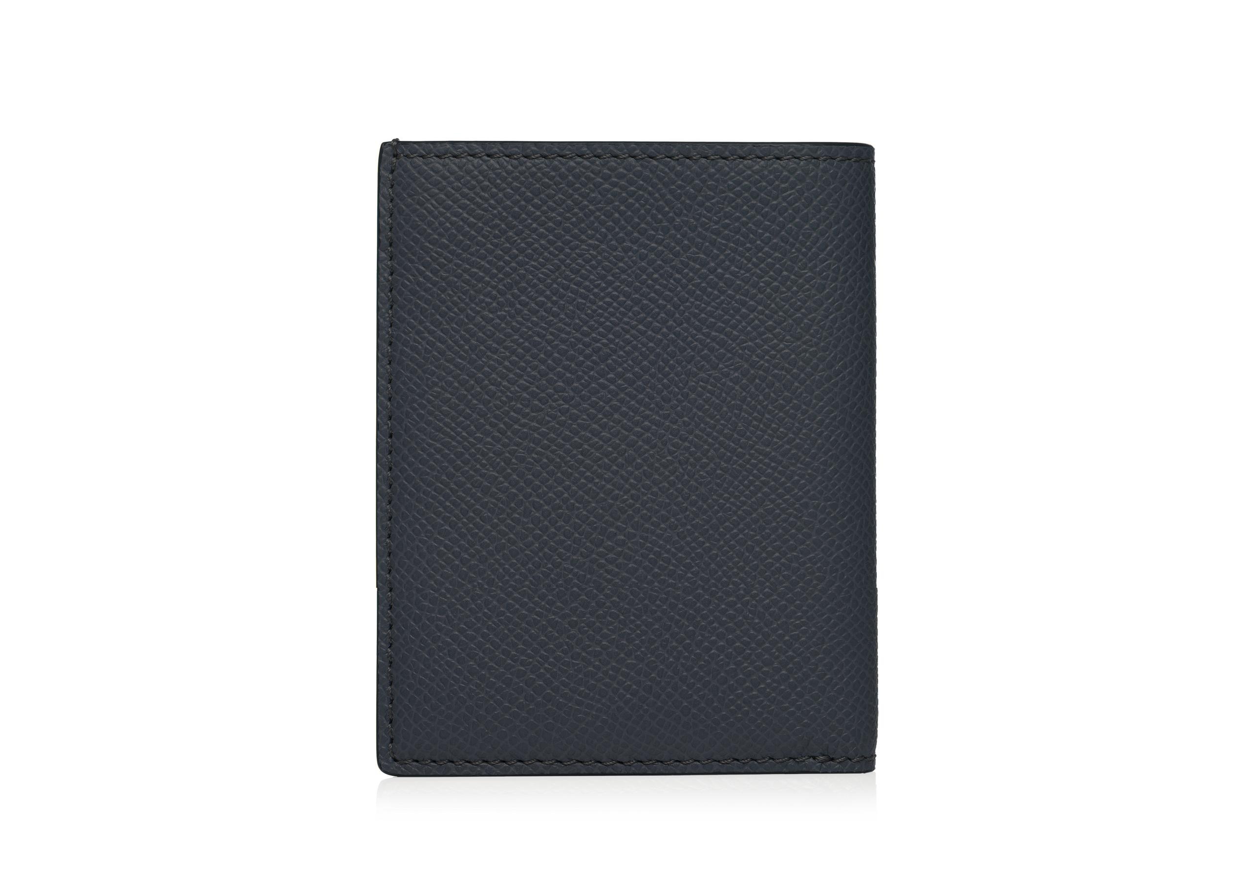 SMALL GRAIN LEATHER FOLDING CARDHOLDER - 3