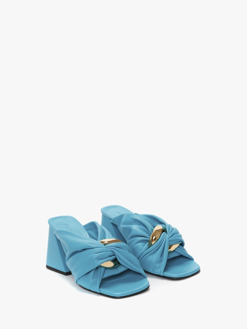 JW Anderson TWISTED CHAIN LEATHER MULES outlook