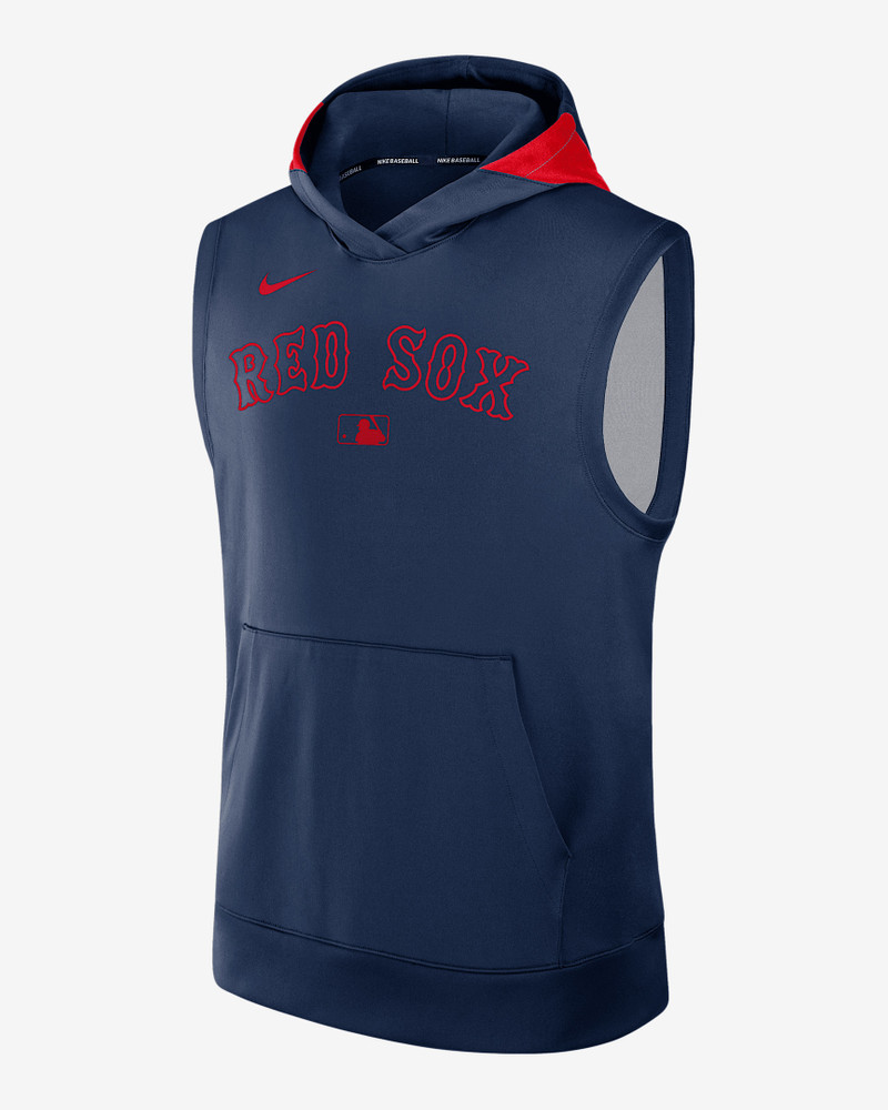Boston Red Sox Authentic Collection Men’s Nike Dri-FIT MLB Sleeveless Pullover Hoodie 1
