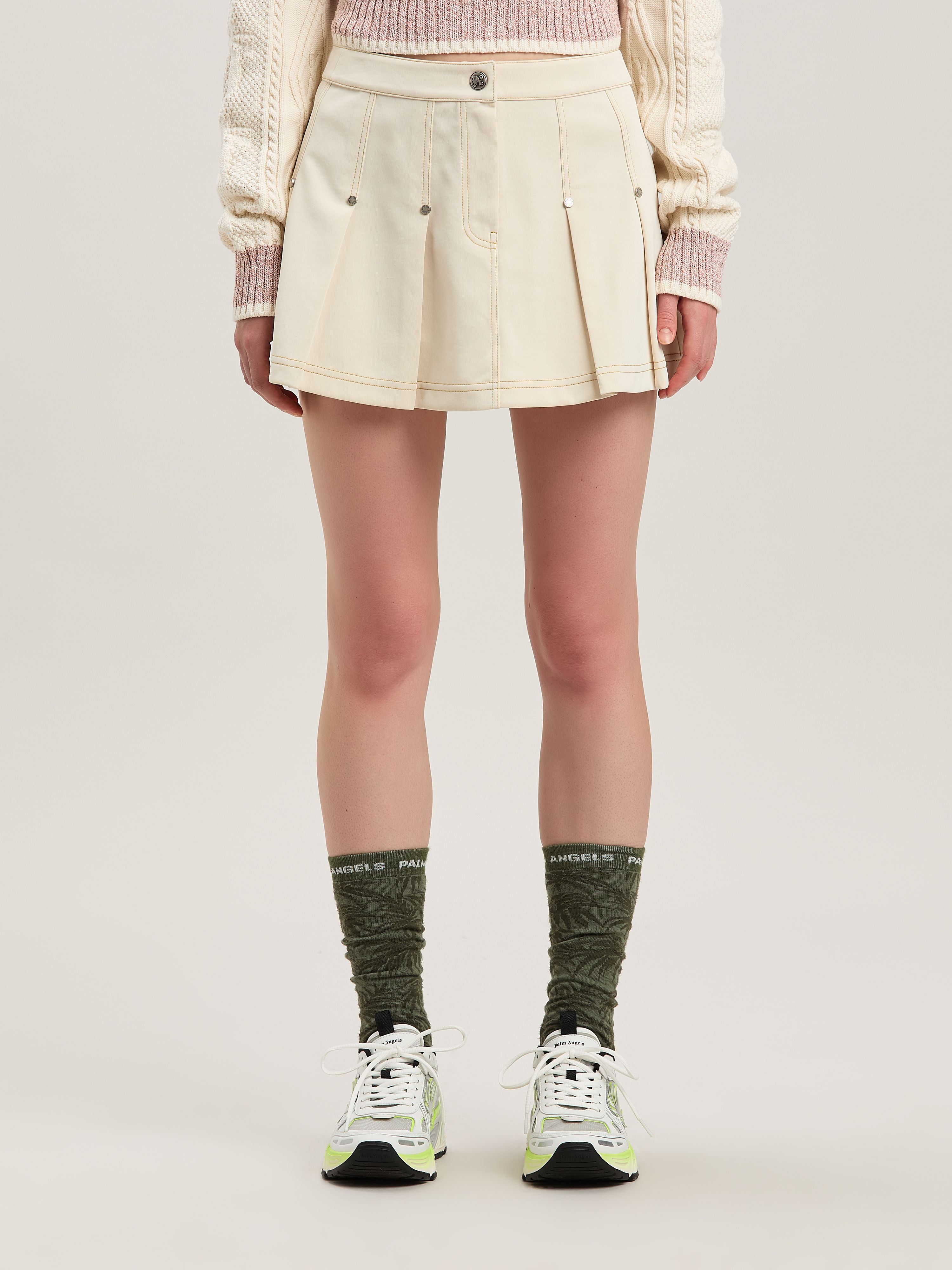 Pleated Mini Skirt - 3