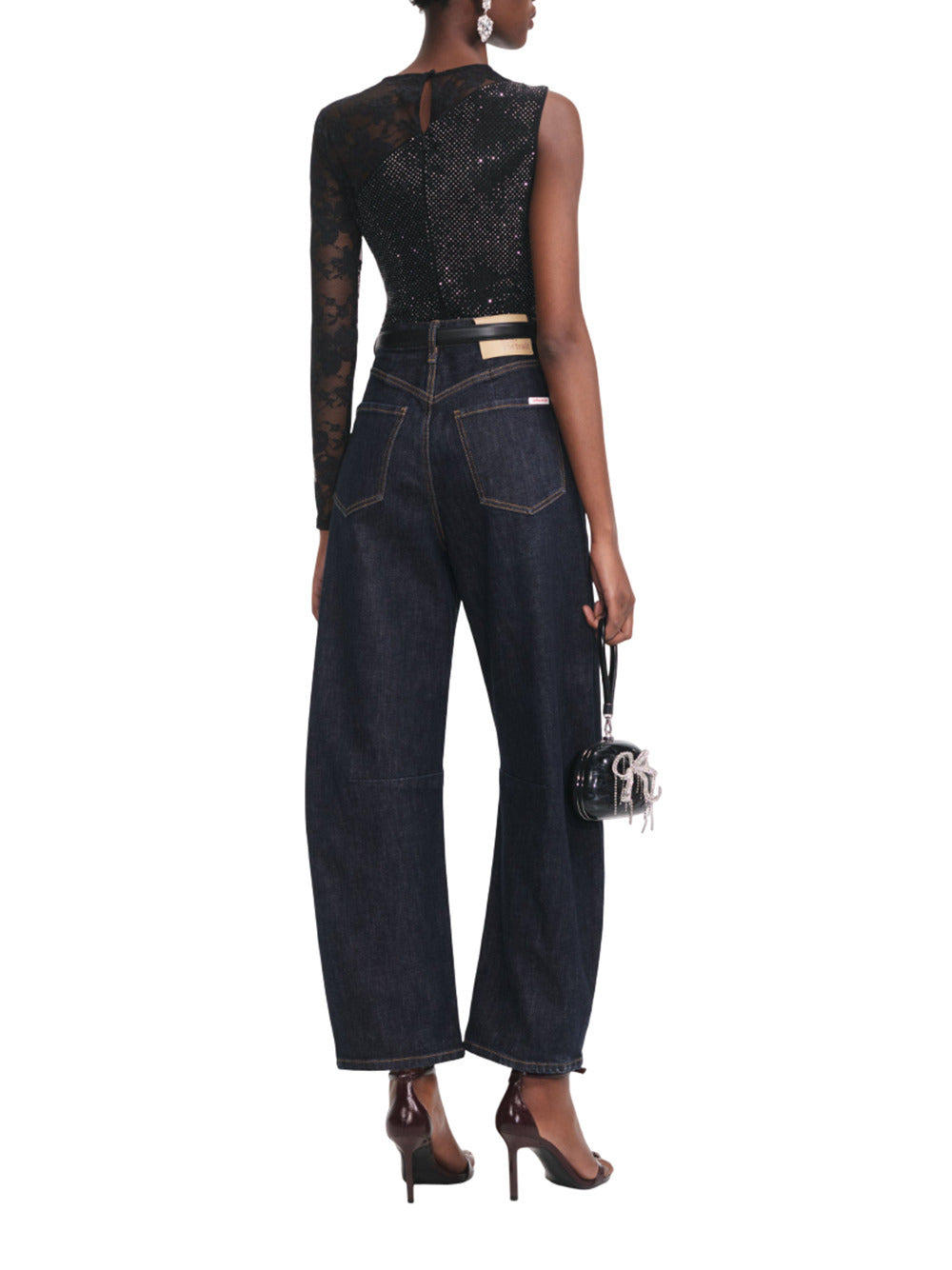 Self-Portrait Women One Shoulder Floral Lace Top - 4