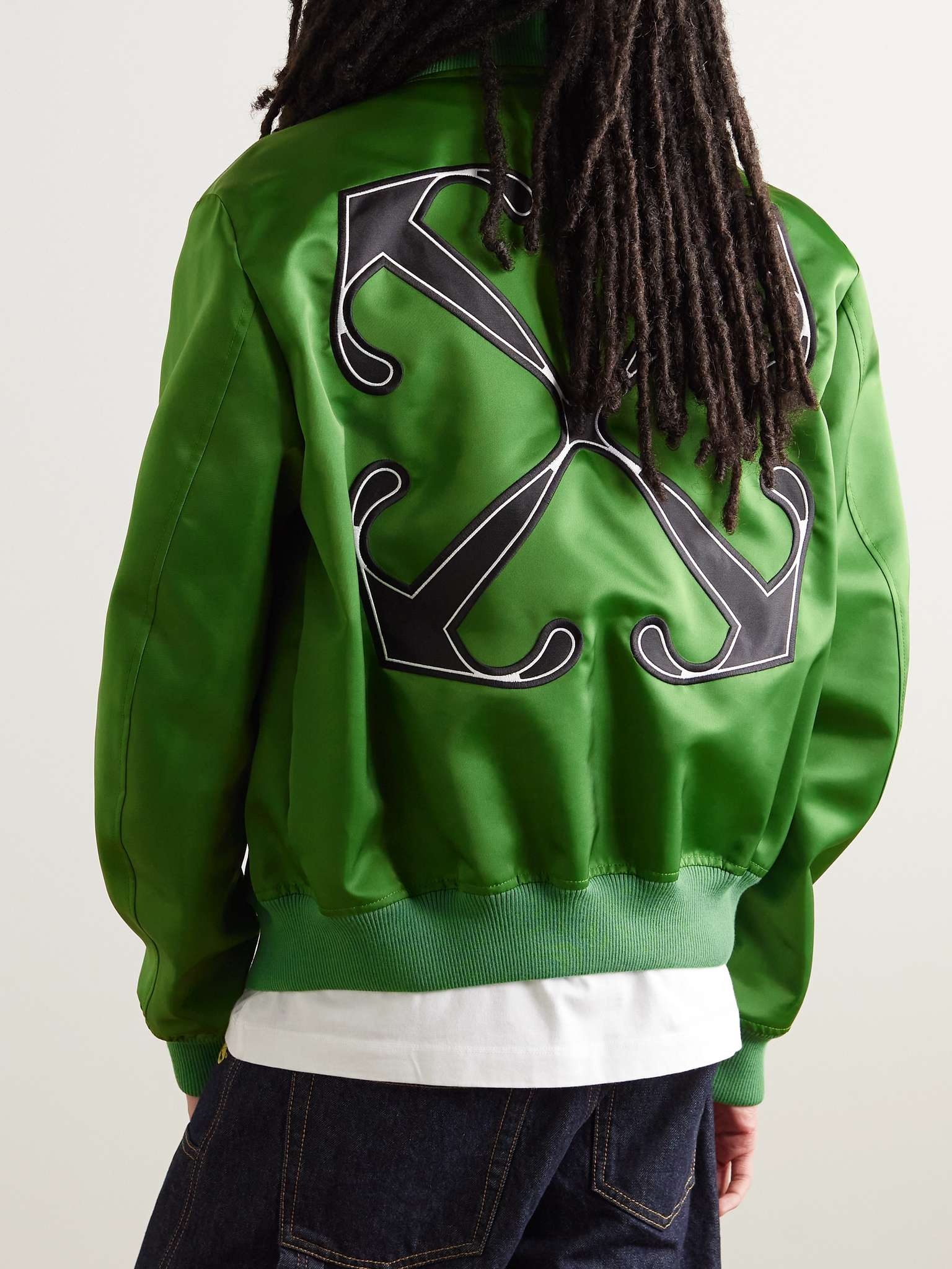Logo-Appliquéd Shell Bomber Jacket - 4