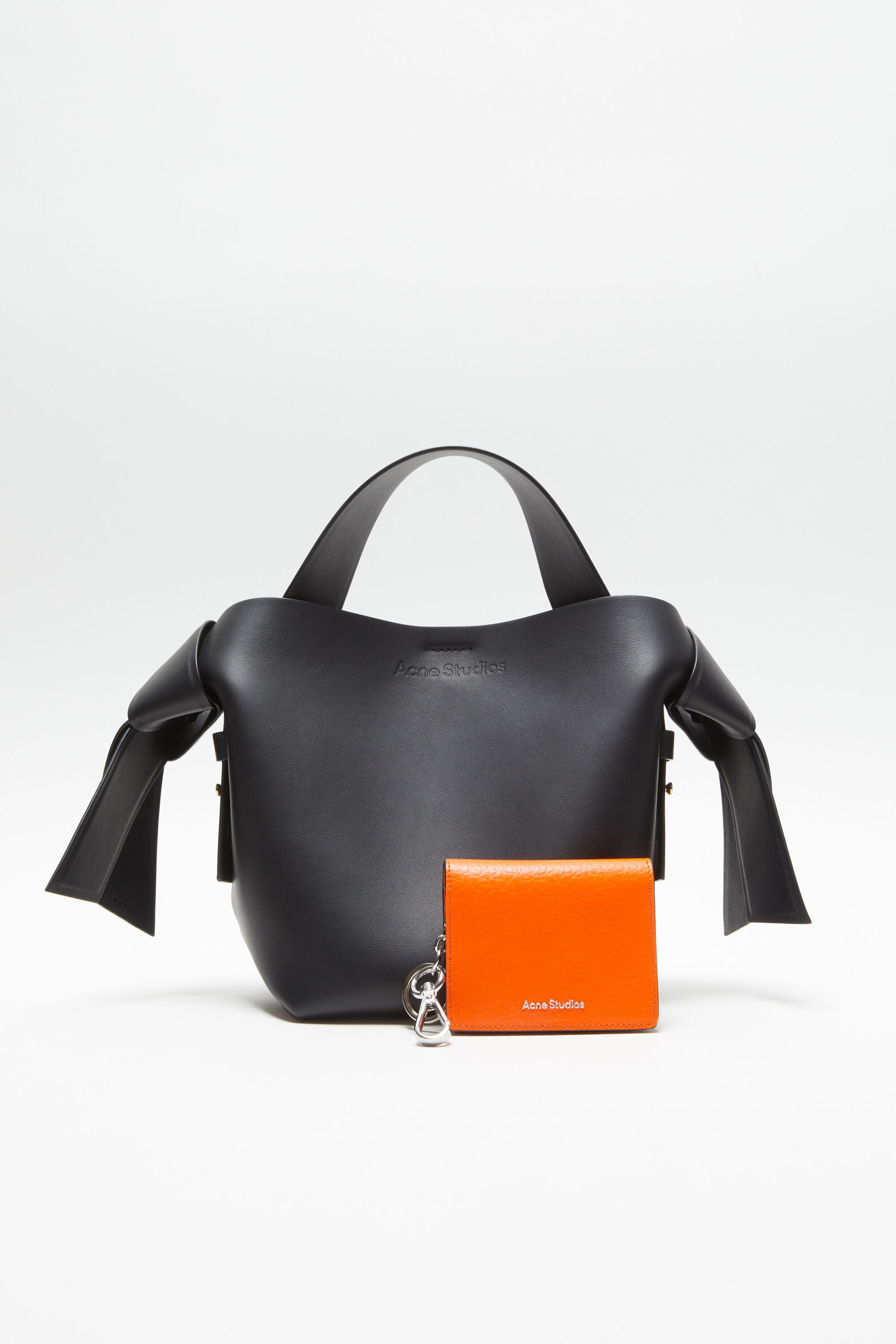 Folded leather wallet - Bright orange - 2