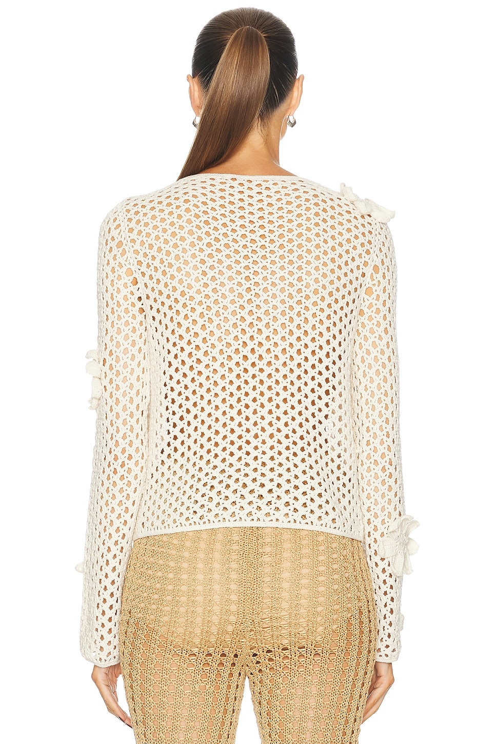 Floral Lace Crochet Cardigan - 3